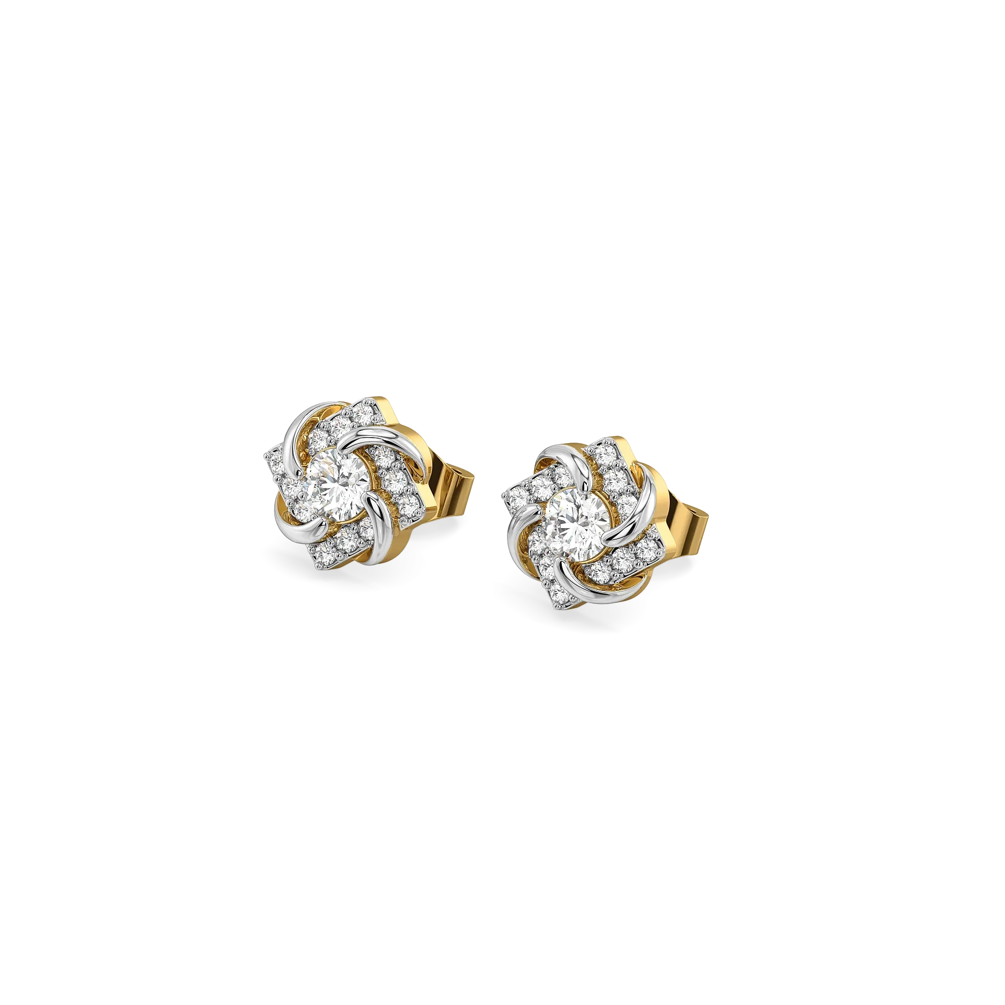 Encased Solitaire - Lab Diamond Earrings Main image