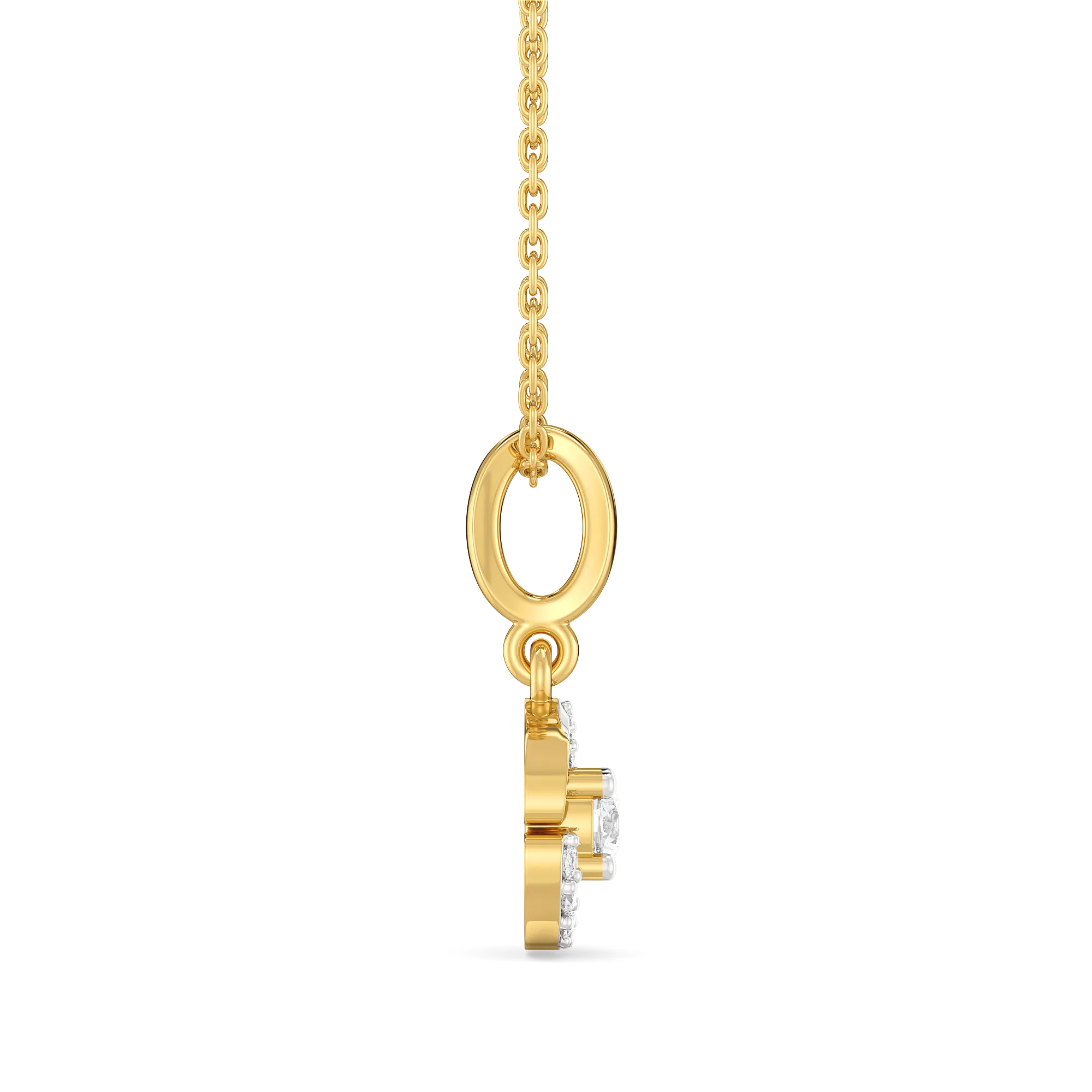 Solitaire Spiral - Lab Diamond Solitaire Pendant