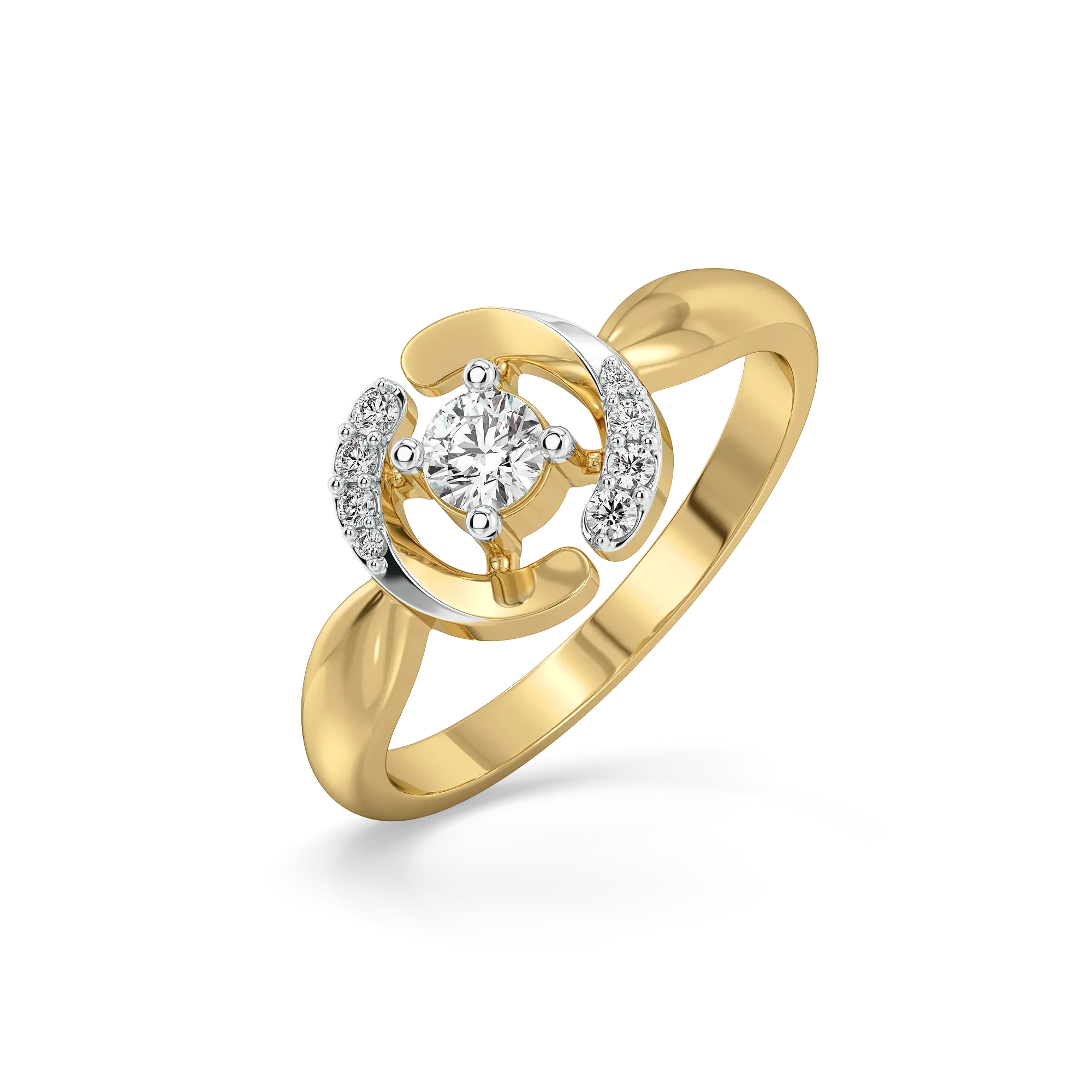 Solitaire Spiral - Lab Diamond Solitaire Ring Main image