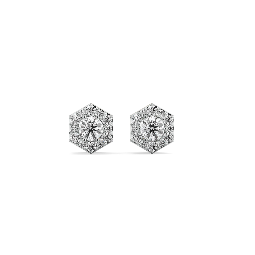 Solitaire Facets - Lab Diamond Earrings