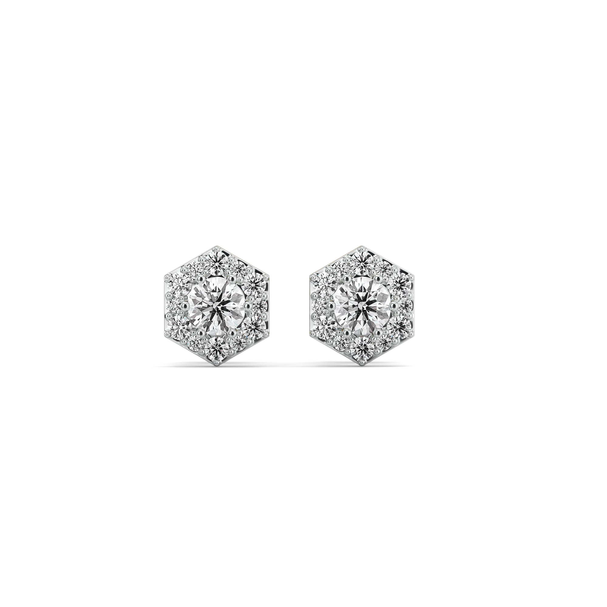 Solitaire Facets - Lab Diamond Earrings