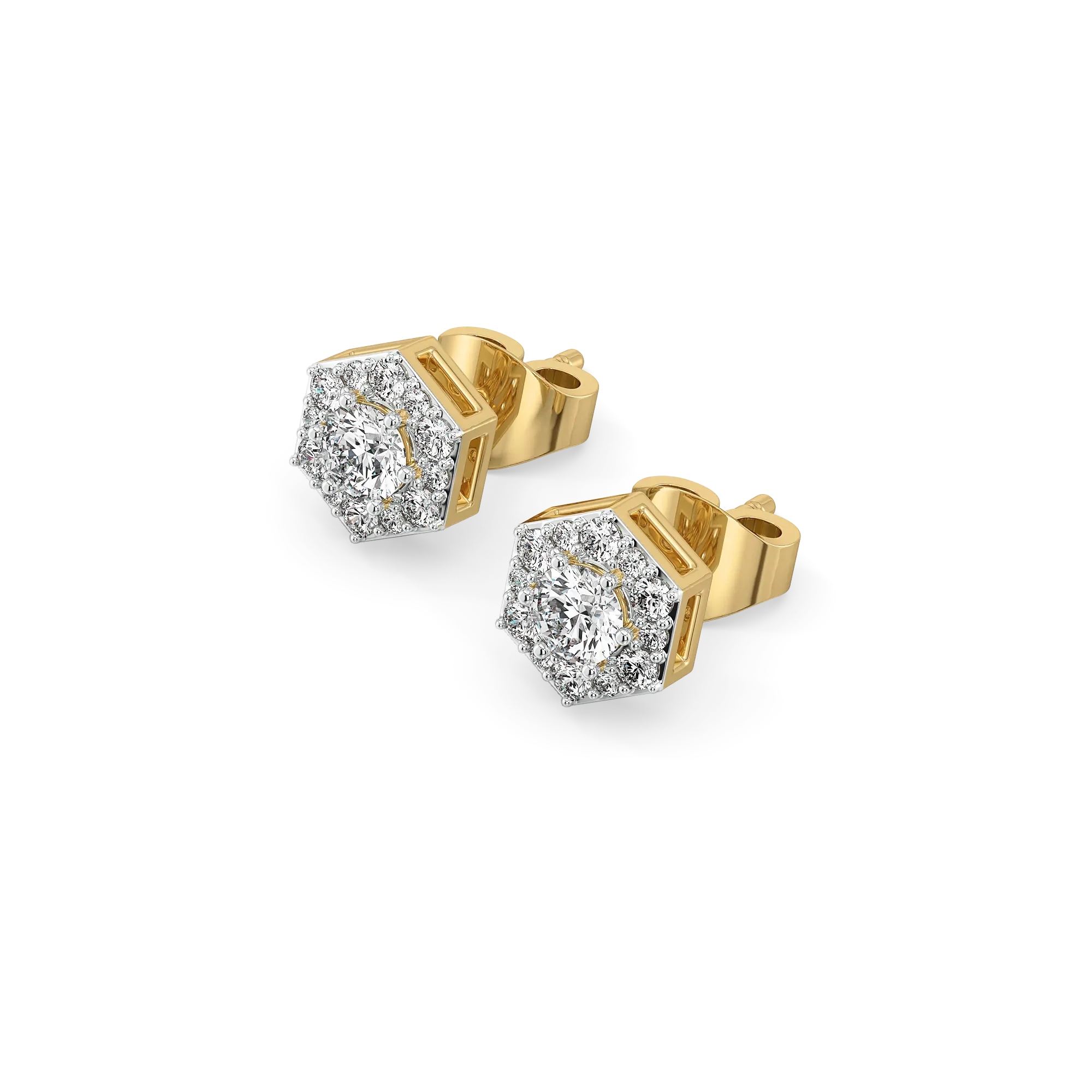 Solitaire Facets - Lab Diamond Earrings Main image