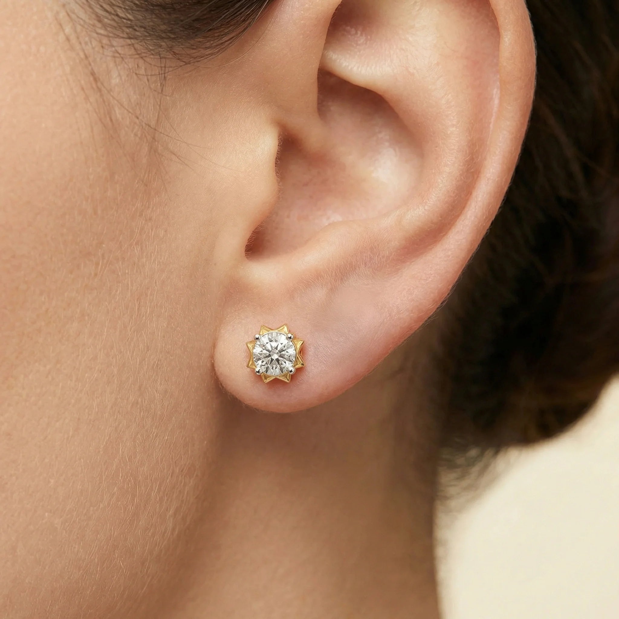 Solitaire Core - Lab Diamond Stud Earrings Main image