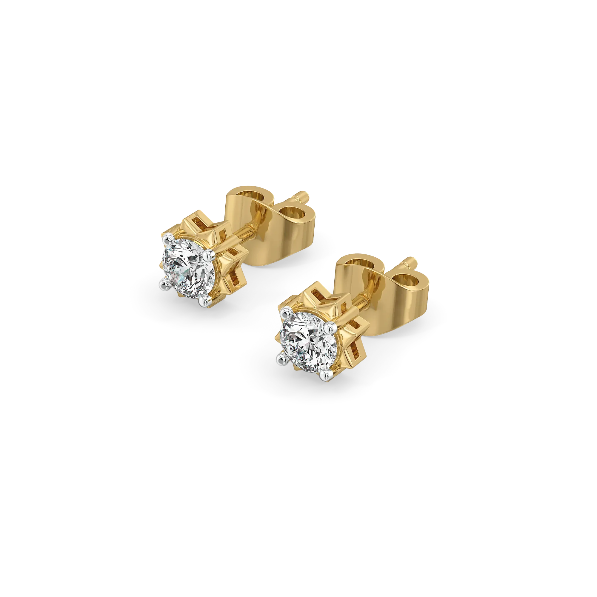 Solitaire Core - Lab Diamond Stud Earrings Secondary image