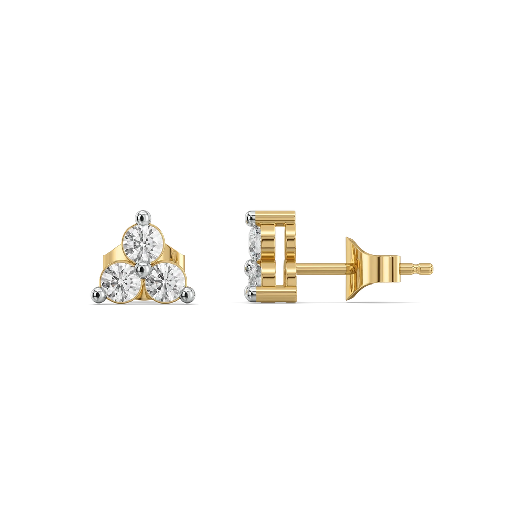 Trinity Glow - Lab Diamond Stud Earrings