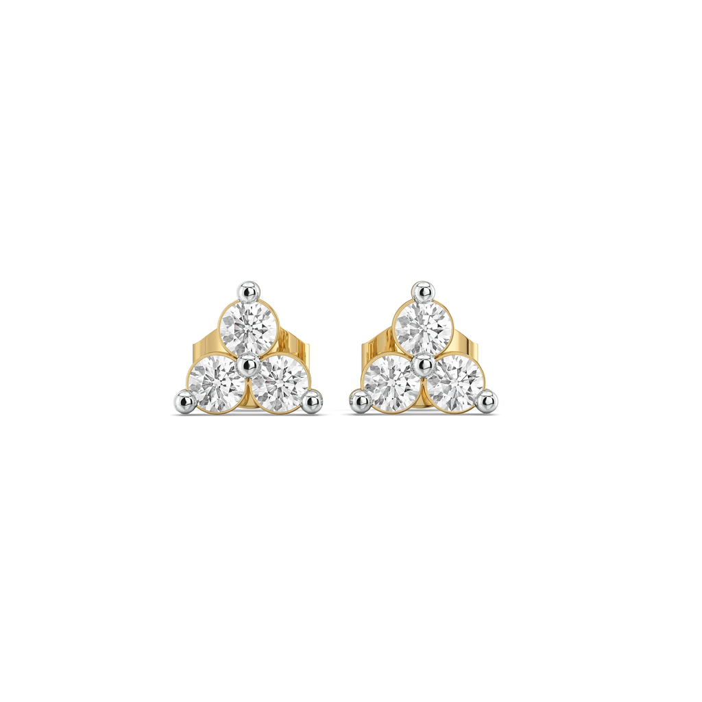 Trinity Glow - Lab Diamond Stud Earrings