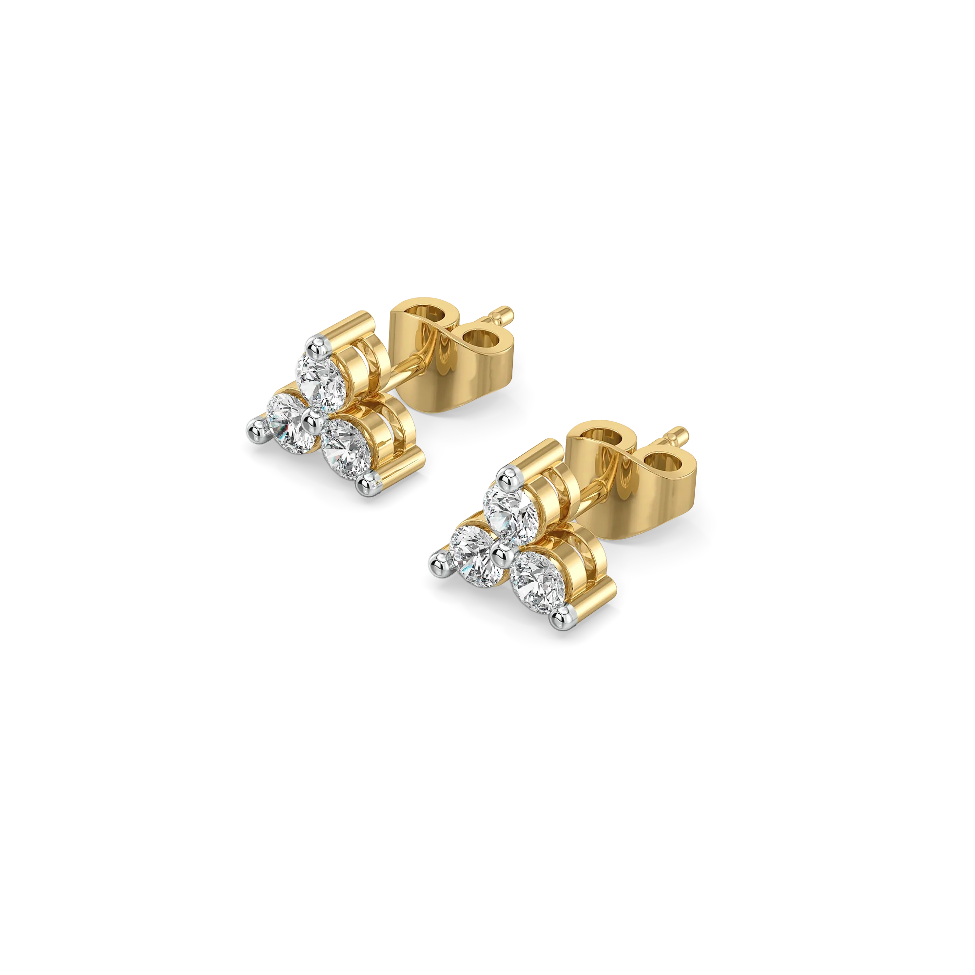 Trinity Glow - Lab Diamond Stud Earrings Main image
