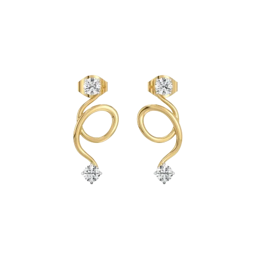 Serenity Swirl - Lab Diamond Stud Earrings Main image