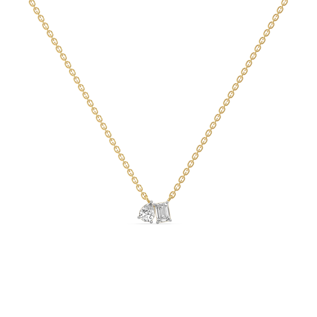 Soulmate Duo - Lab Diamond Toi et Moi Necklace