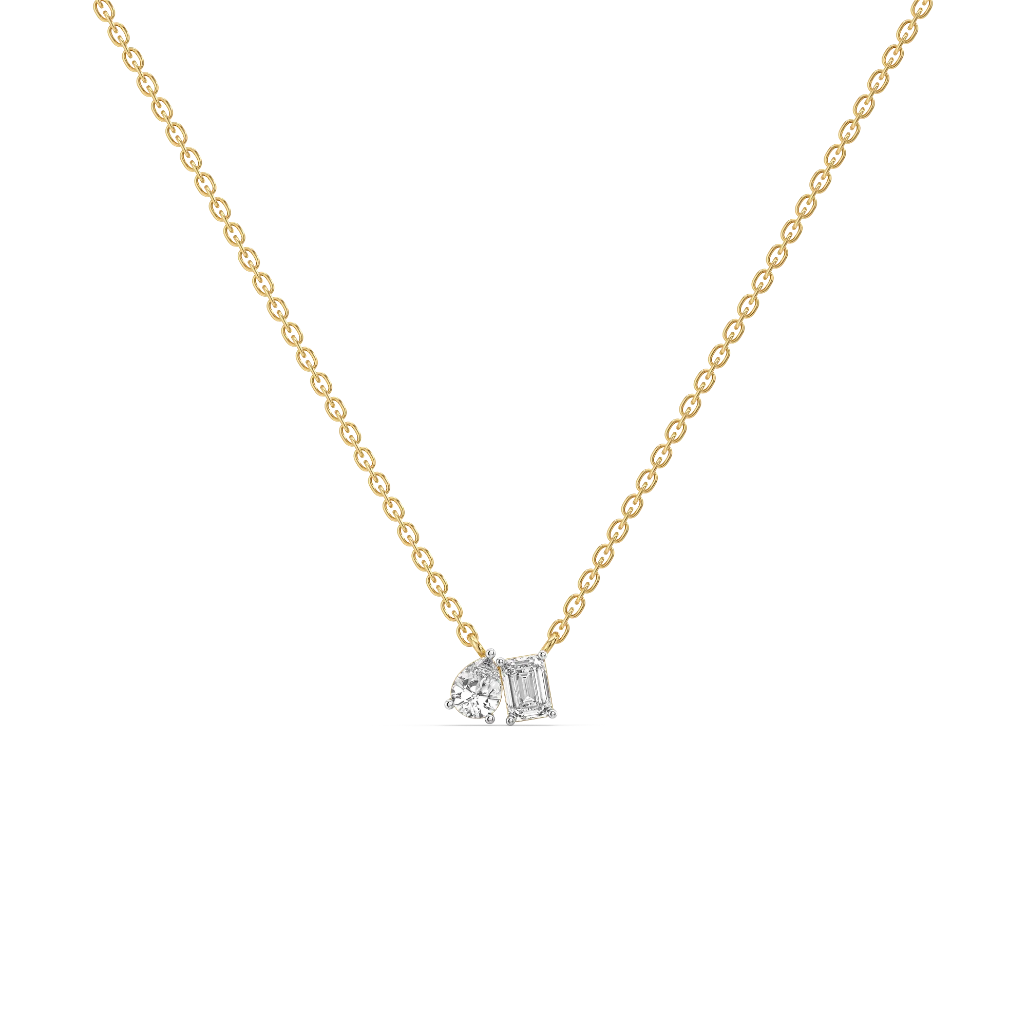 Soulmate Duo - Lab Diamond Toi et Moi Necklace Main image