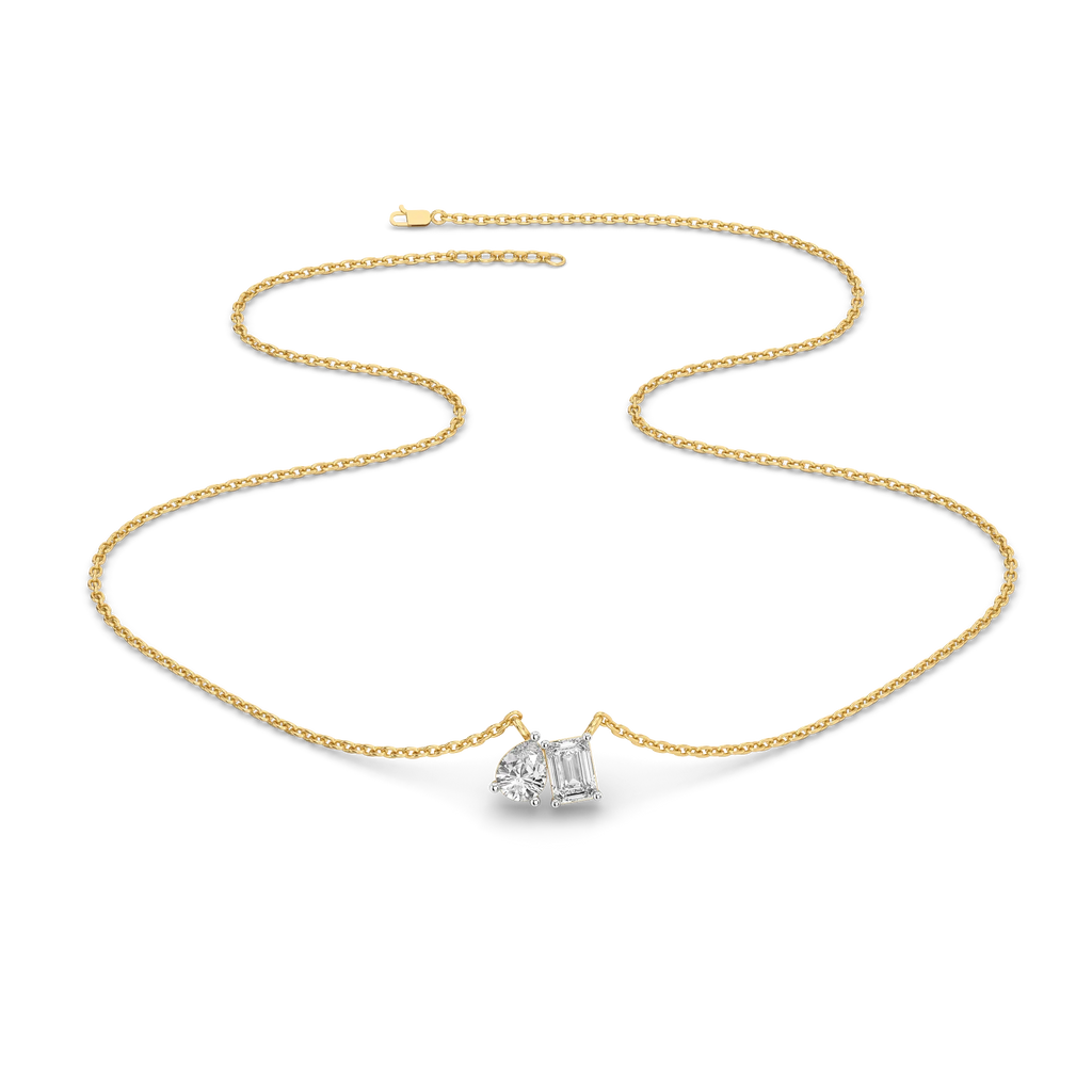 Soulmate Duo - Lab Diamond Toi et Moi Necklace