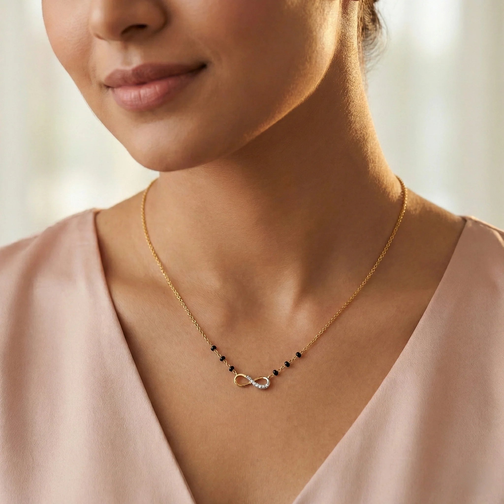 Endless Union - Lab Diamond Mangalsutra Necklace Secondary image