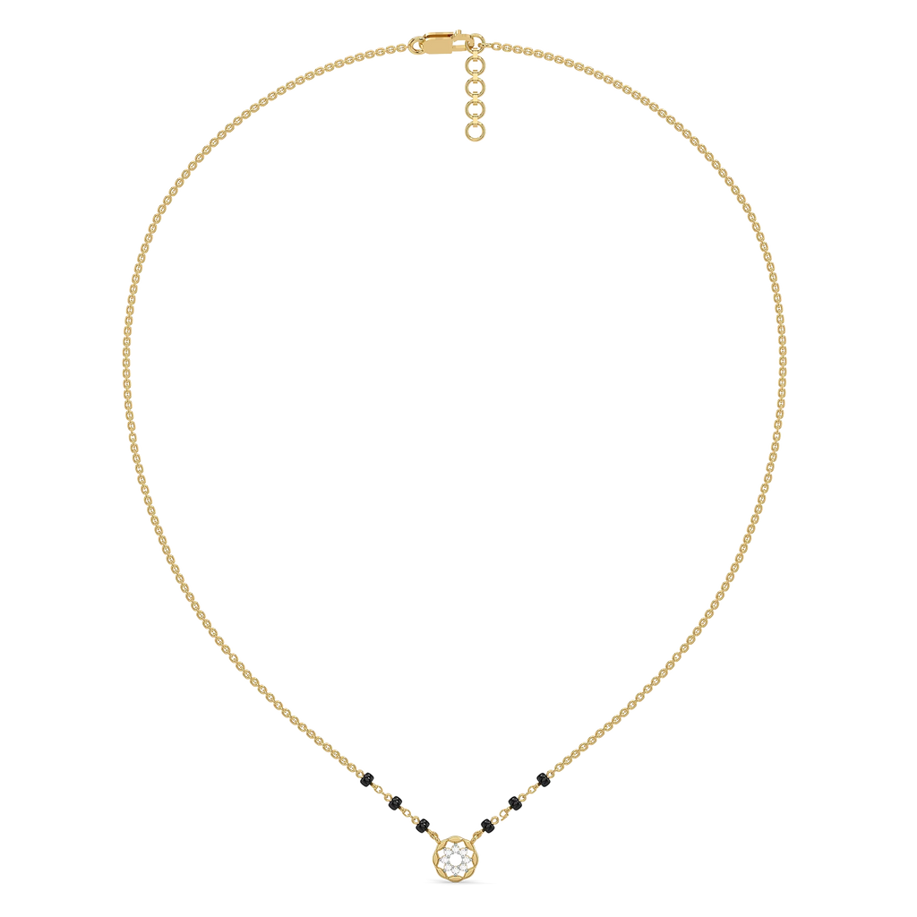 Floral Promise - Lab Diamond Mangalsutra Necklace