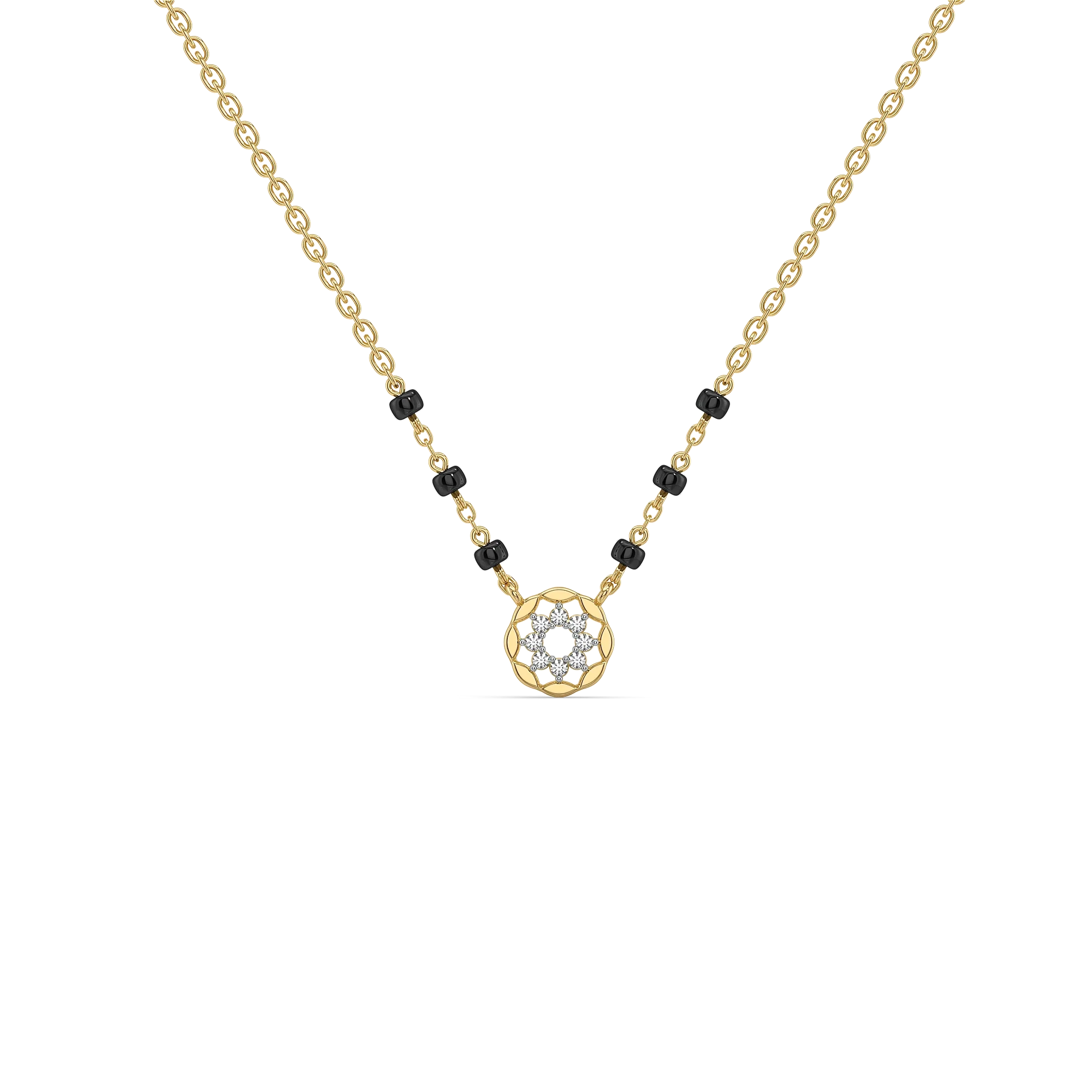 Floral Promise - Lab Diamond Mangalsutra Necklace Main image