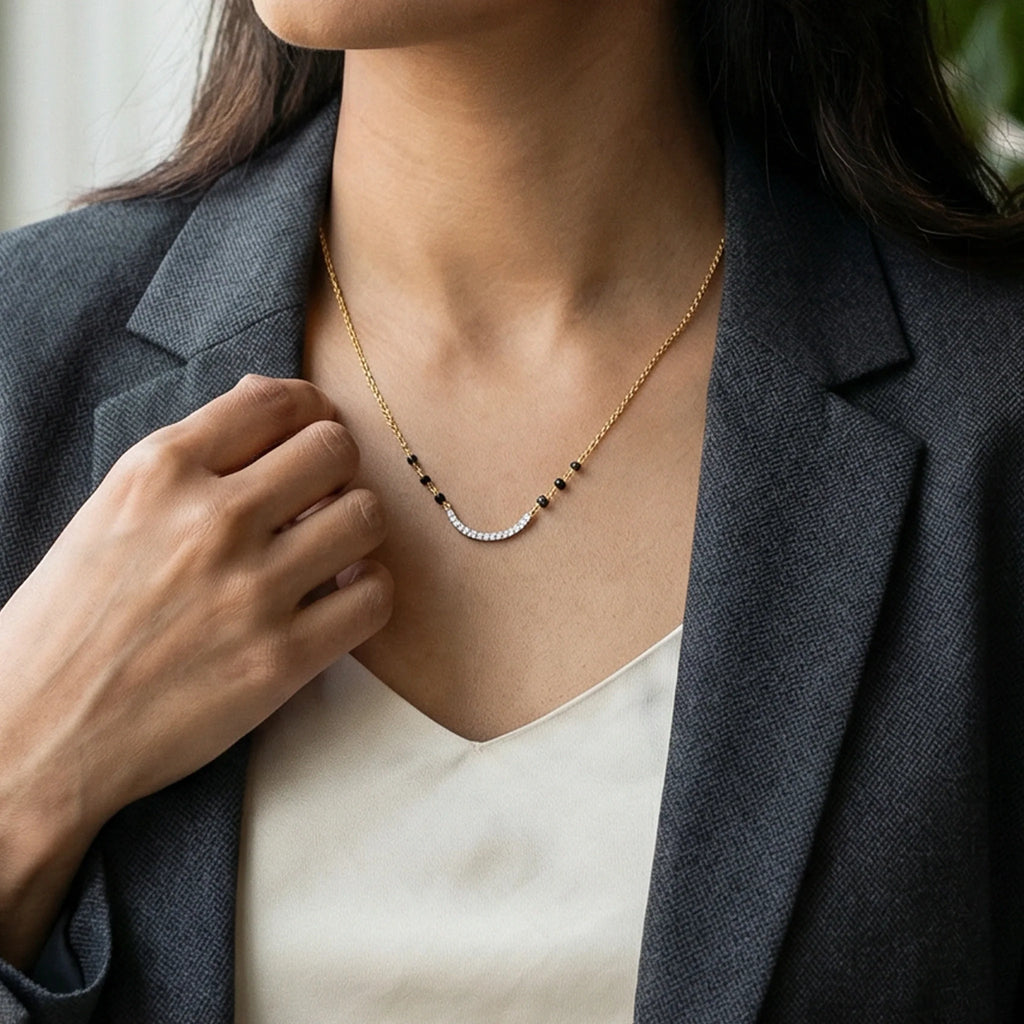 Sacred Arc - Lab Diamond Mangalsutra Necklace