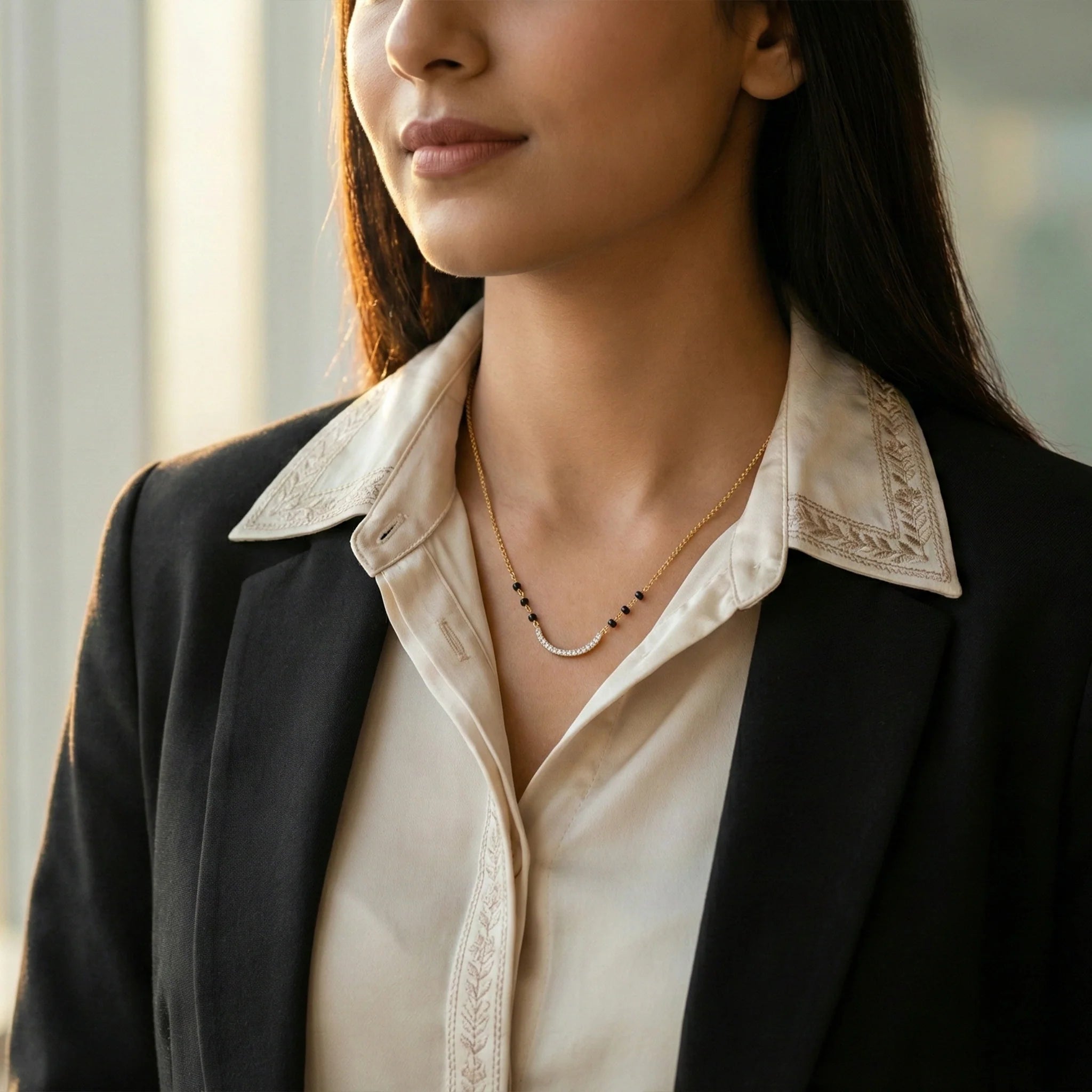 Sacred Arc - Lab Diamond Mangalsutra Necklace