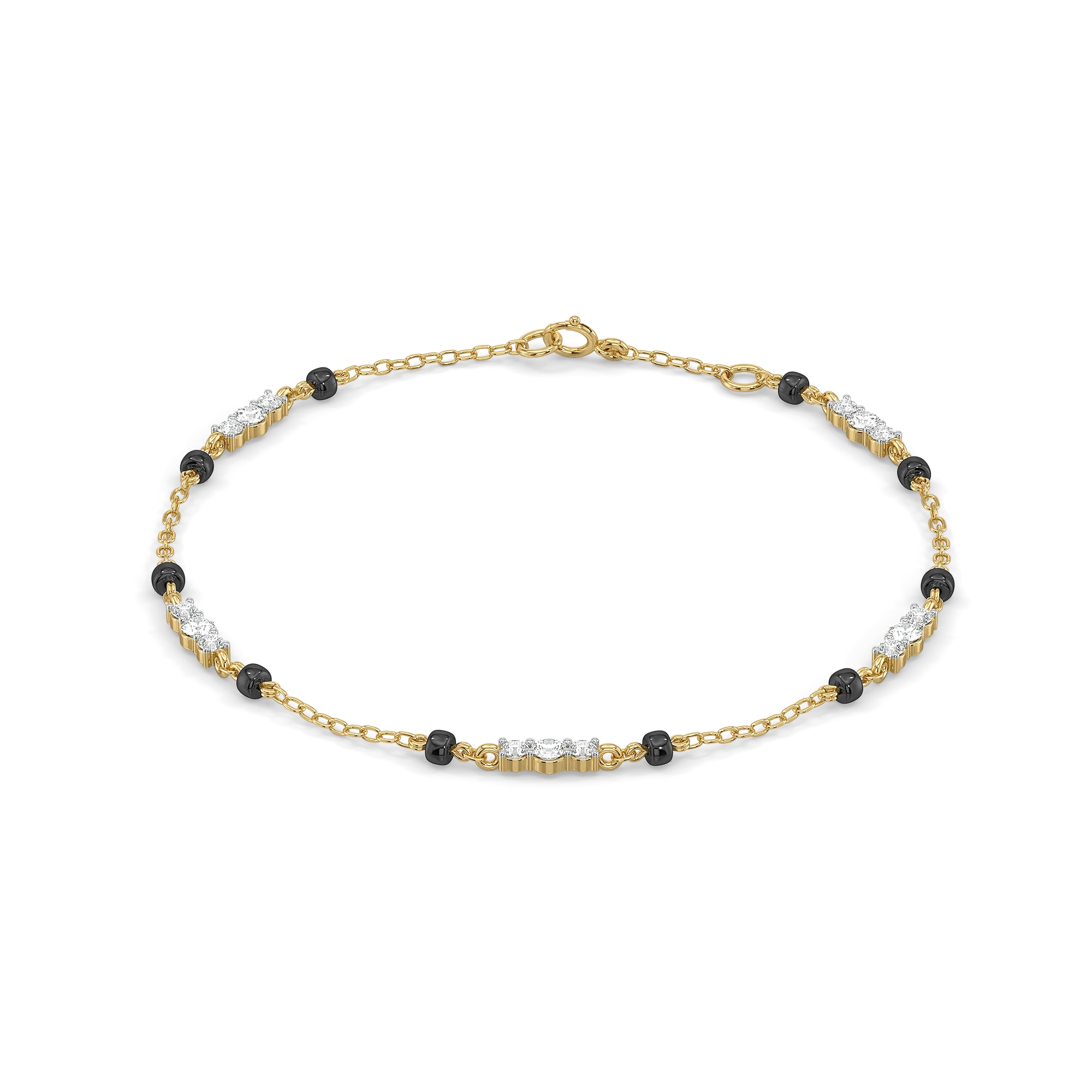 Subtle Promise - Lab Diamond Mangalsutra Bracelet Main image