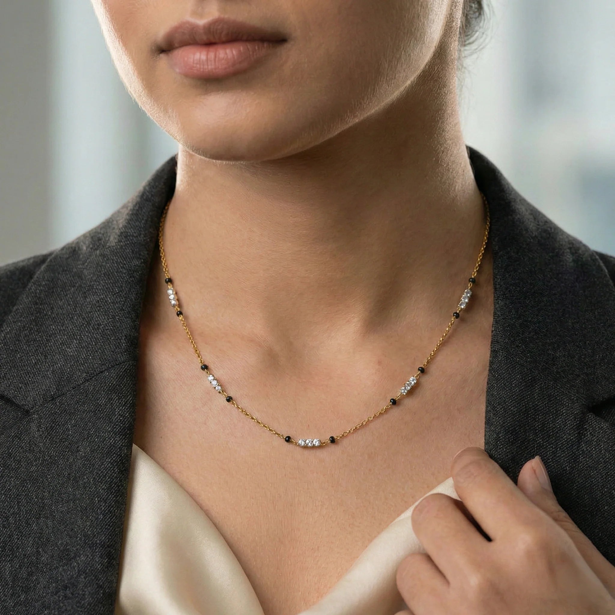 Subtle Promise - Lab Diamond Mangalsutra Necklace Main image