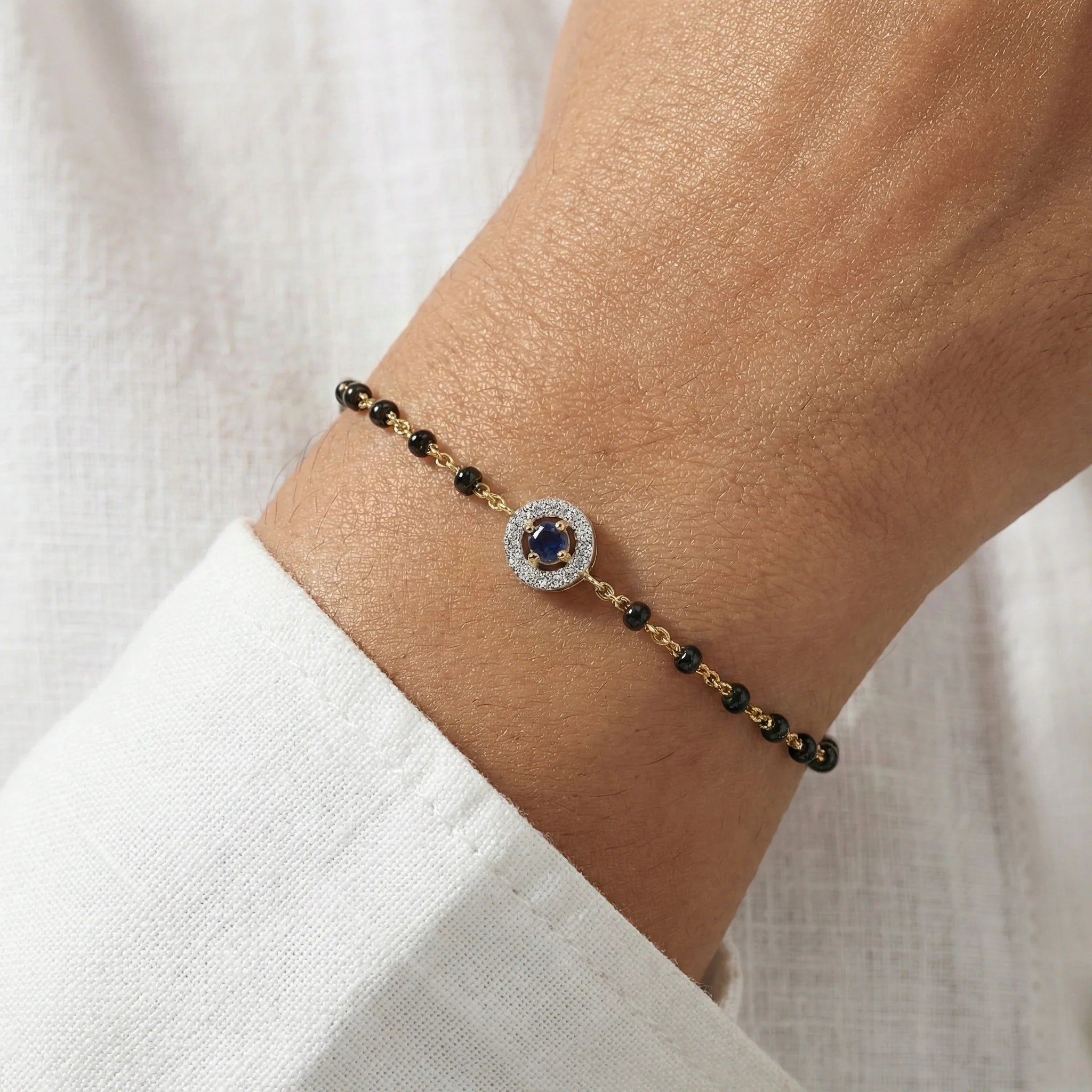 Protective Aura - Lab Diamond Mangalsutra Bracelet Secondary image