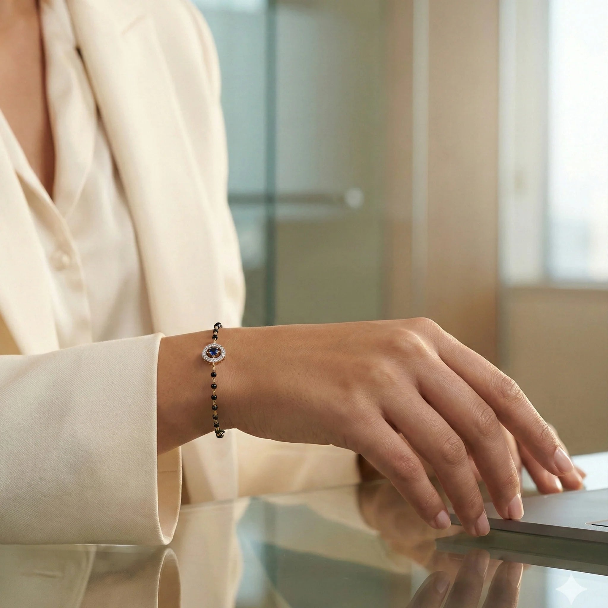 Protective Aura - Lab Diamond Mangalsutra Bracelet