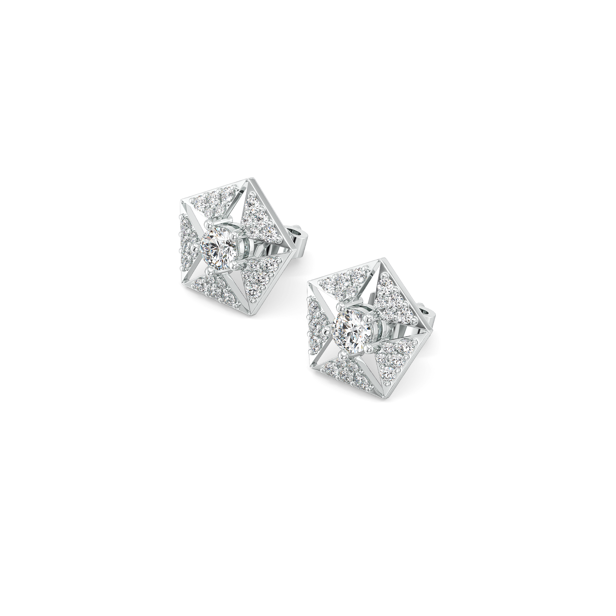Echo of Light - Lab Diamond Earrings Secondary image
