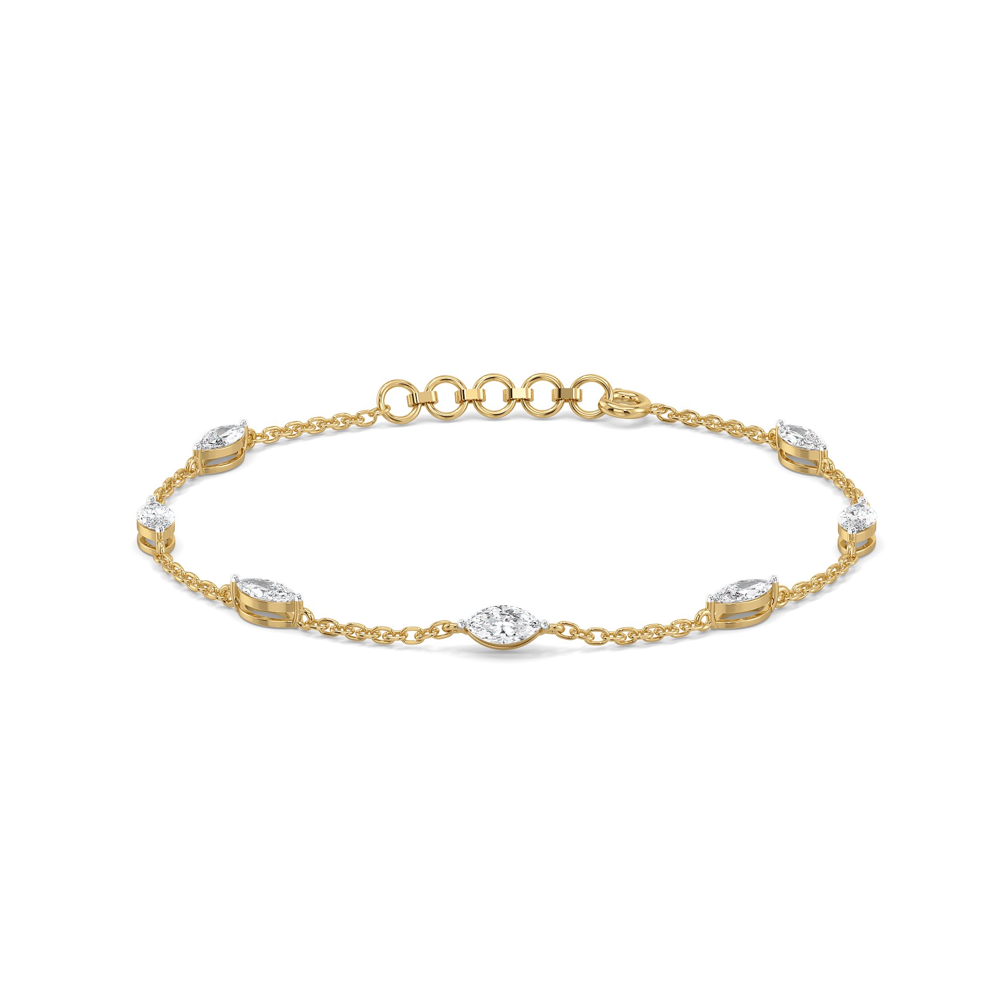 Marquise Station - Lab Diamond Bracelet Main image