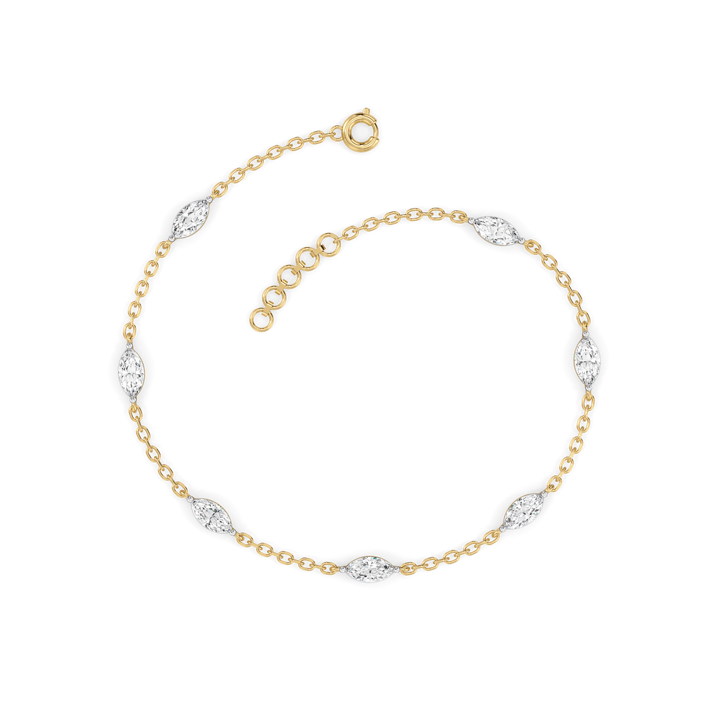 Marquise Station - Lab Diamond Bracelet