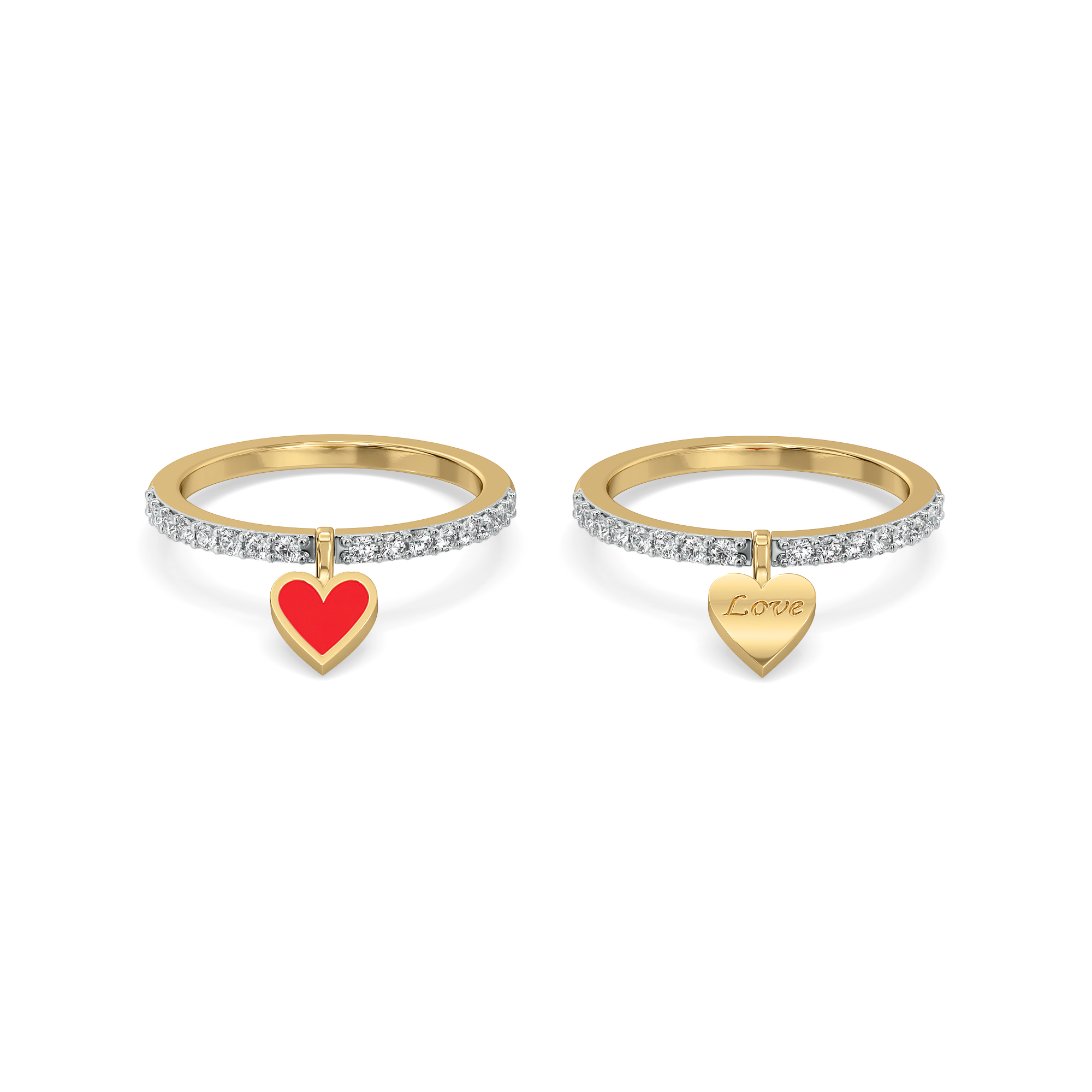 Flip of Love - Lab Diamond Modular Ring
