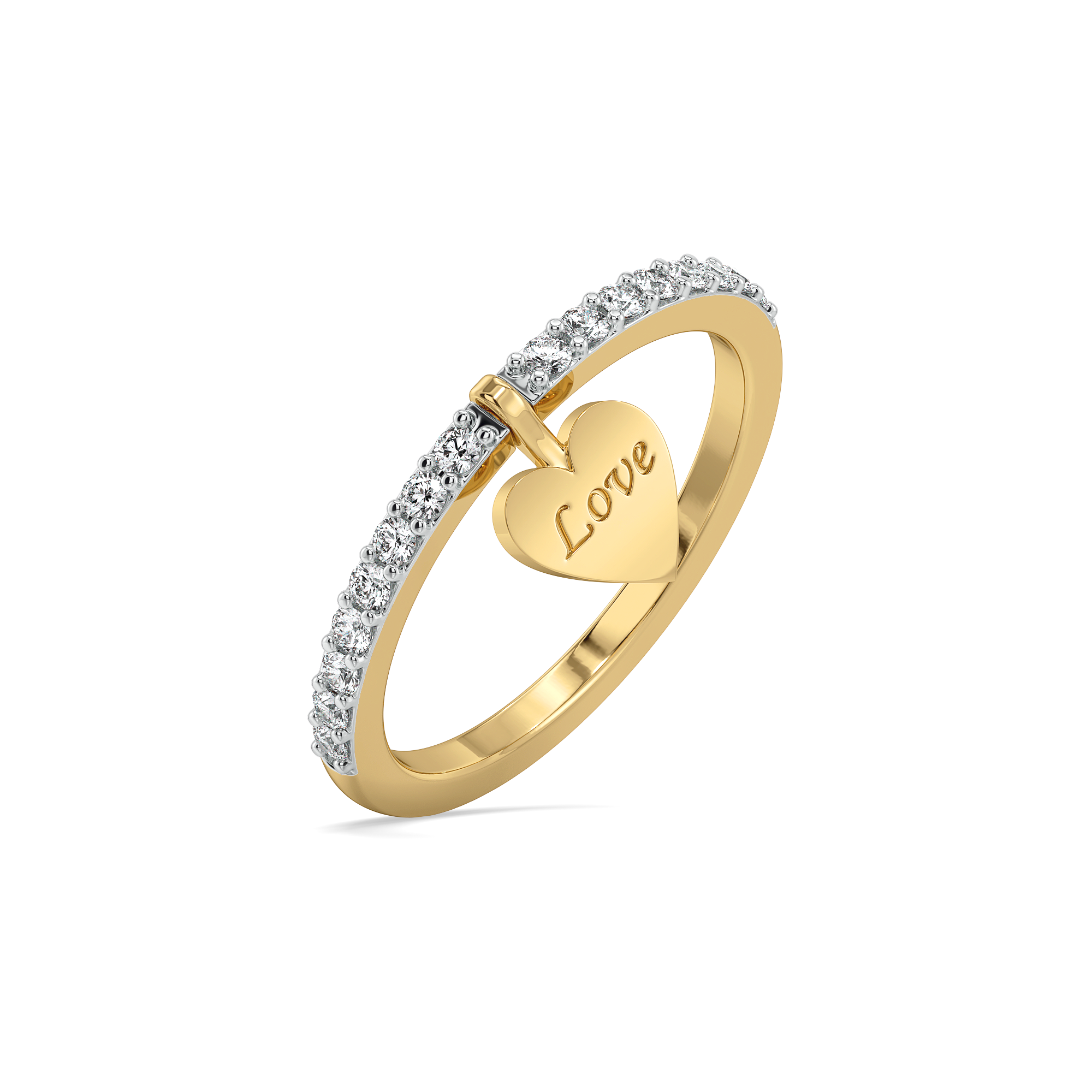 Flip of Love - Lab Diamond Modular Ring Main image