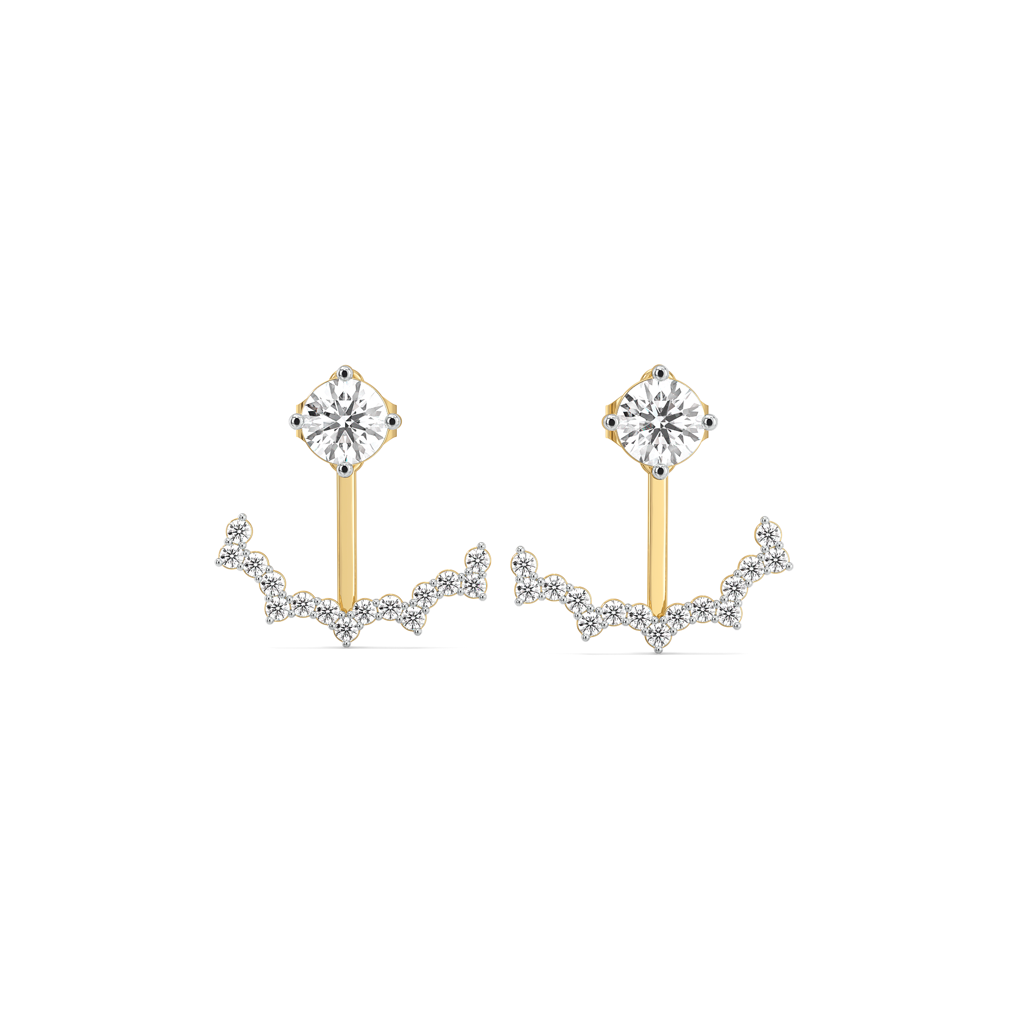 Front & Beyond – Lab Diamonds Dual-Wear Earrings Main image