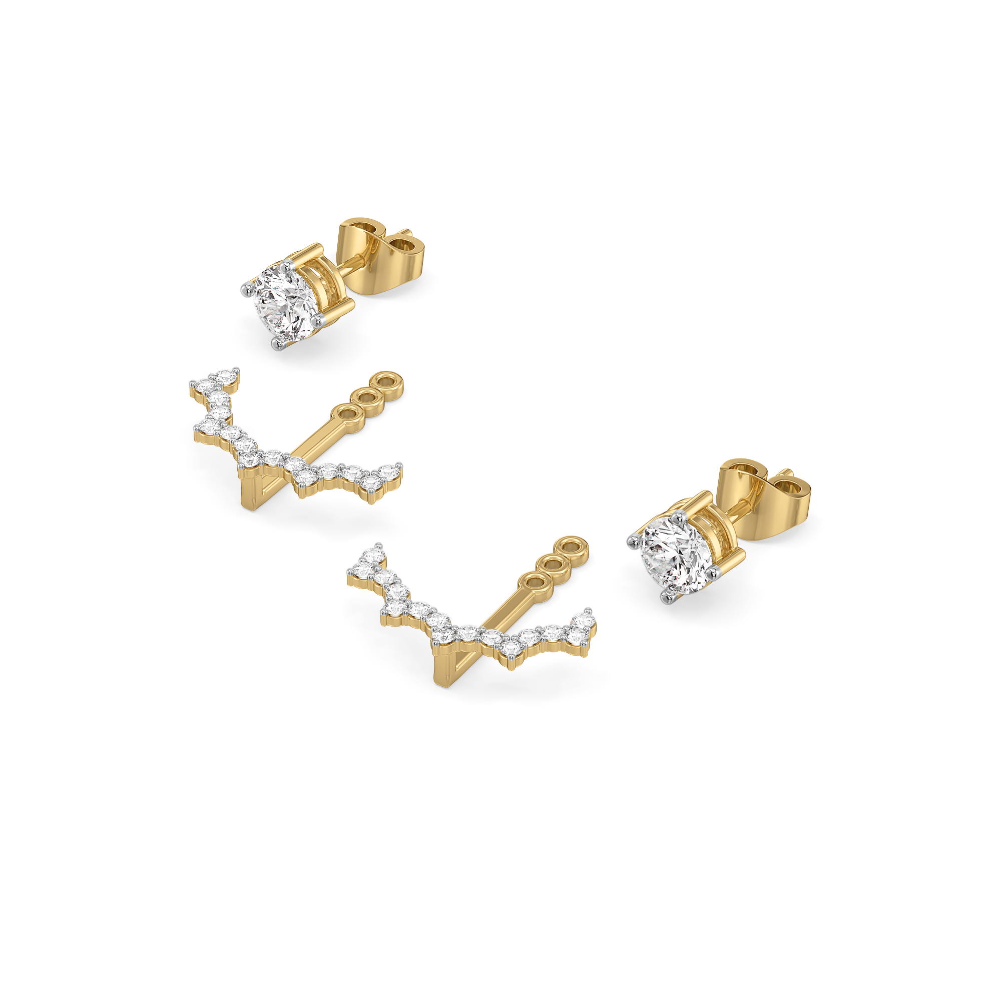 Front & Beyond – Lab Diamonds Dual-Wear Earrings