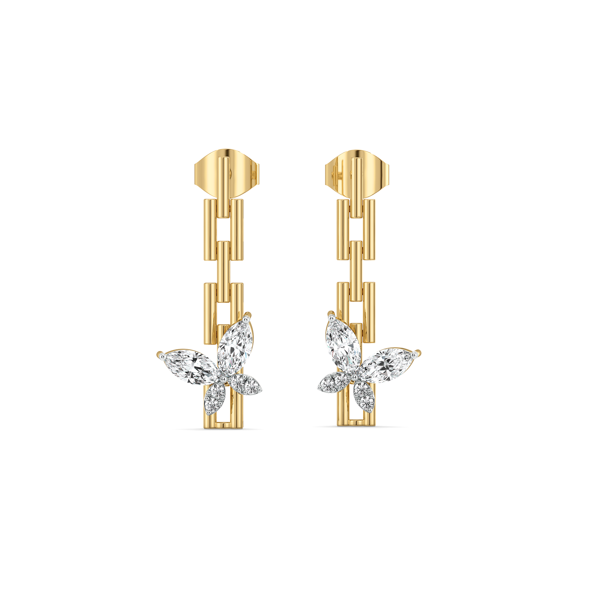 Flutter of Light - Lab Diamond Drop Earrings