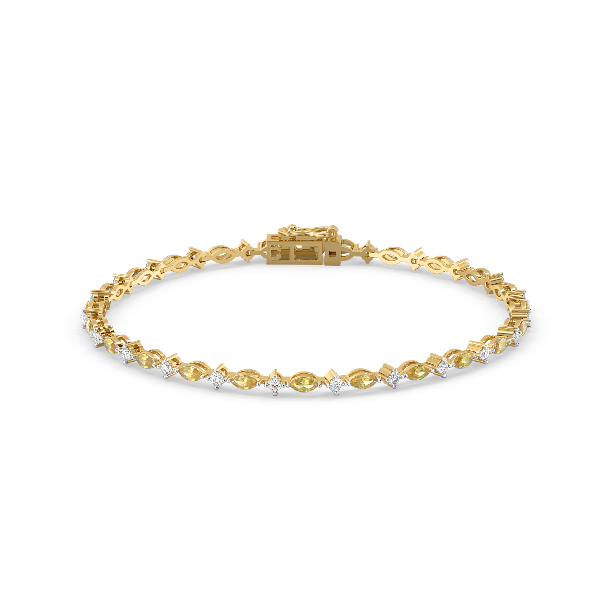 Golden Hour - Lab Diamond and Citrine Tennis Bracelet Main image