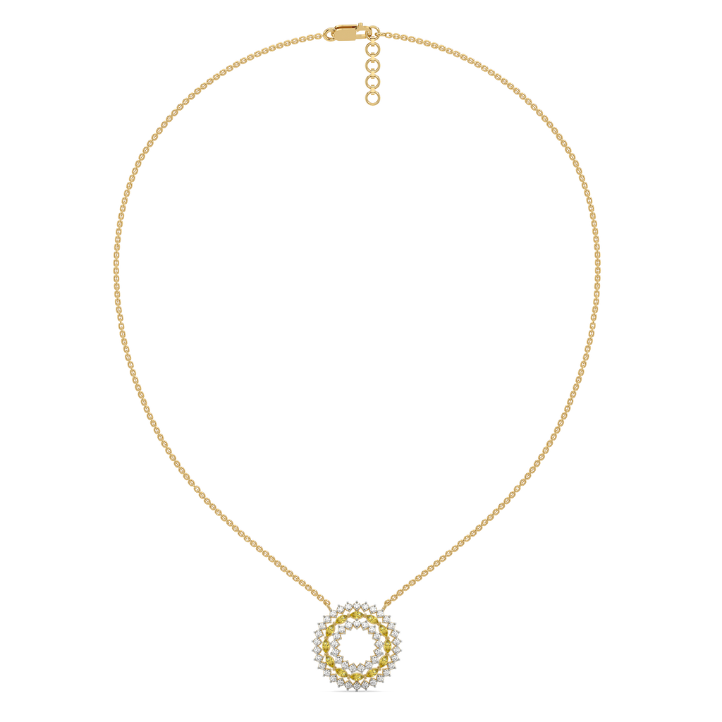 Golden Hour - Lab Diamond and Citrine Necklace