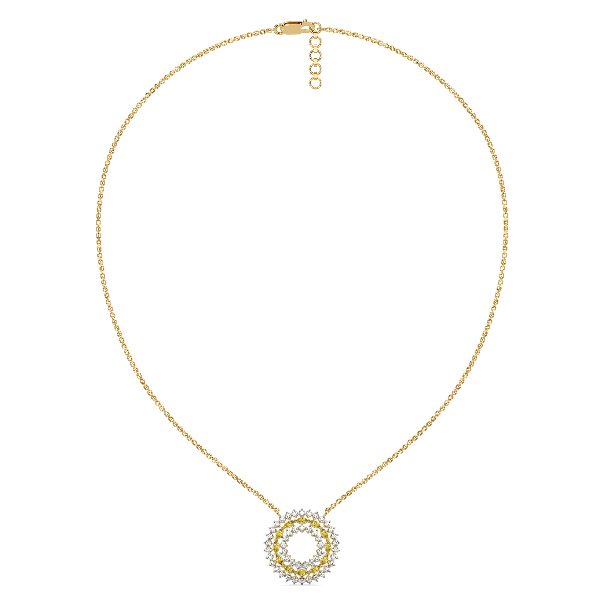 Golden Hour - Lab Diamond and Citrine Necklace