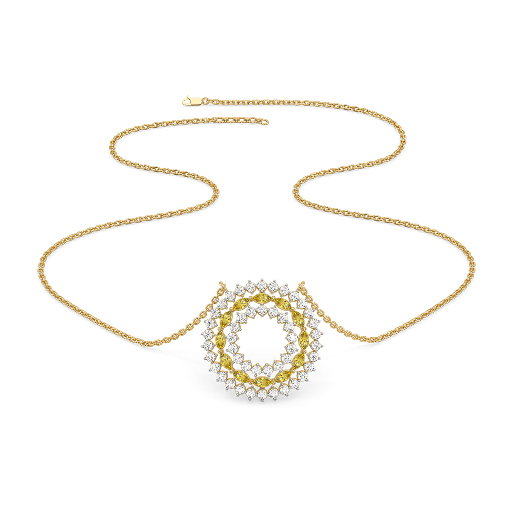 Golden Hour - Lab Diamond and Citrine Necklace