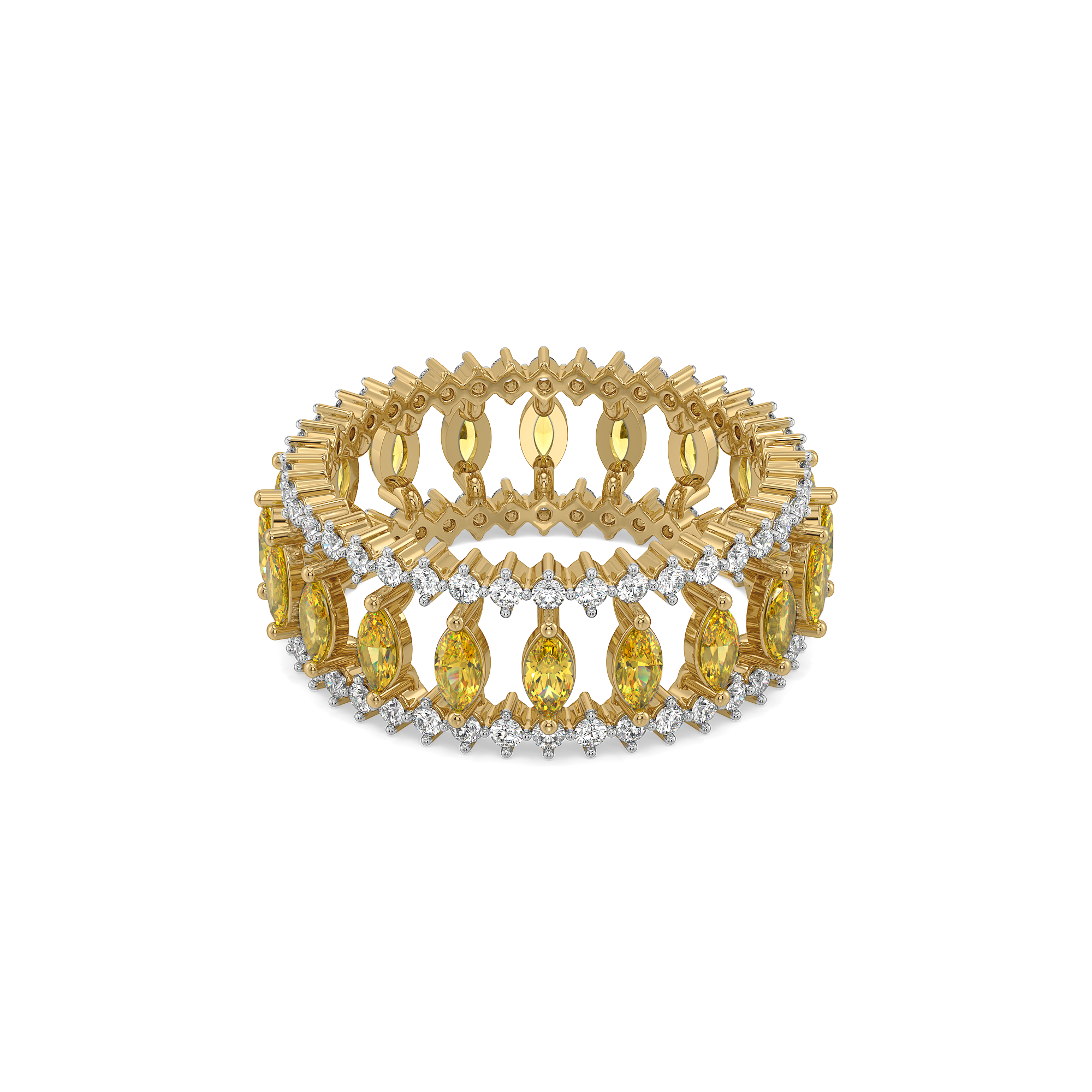 Golden Hour Eternity - Lab Diamond and Citrine Ring Secondary image