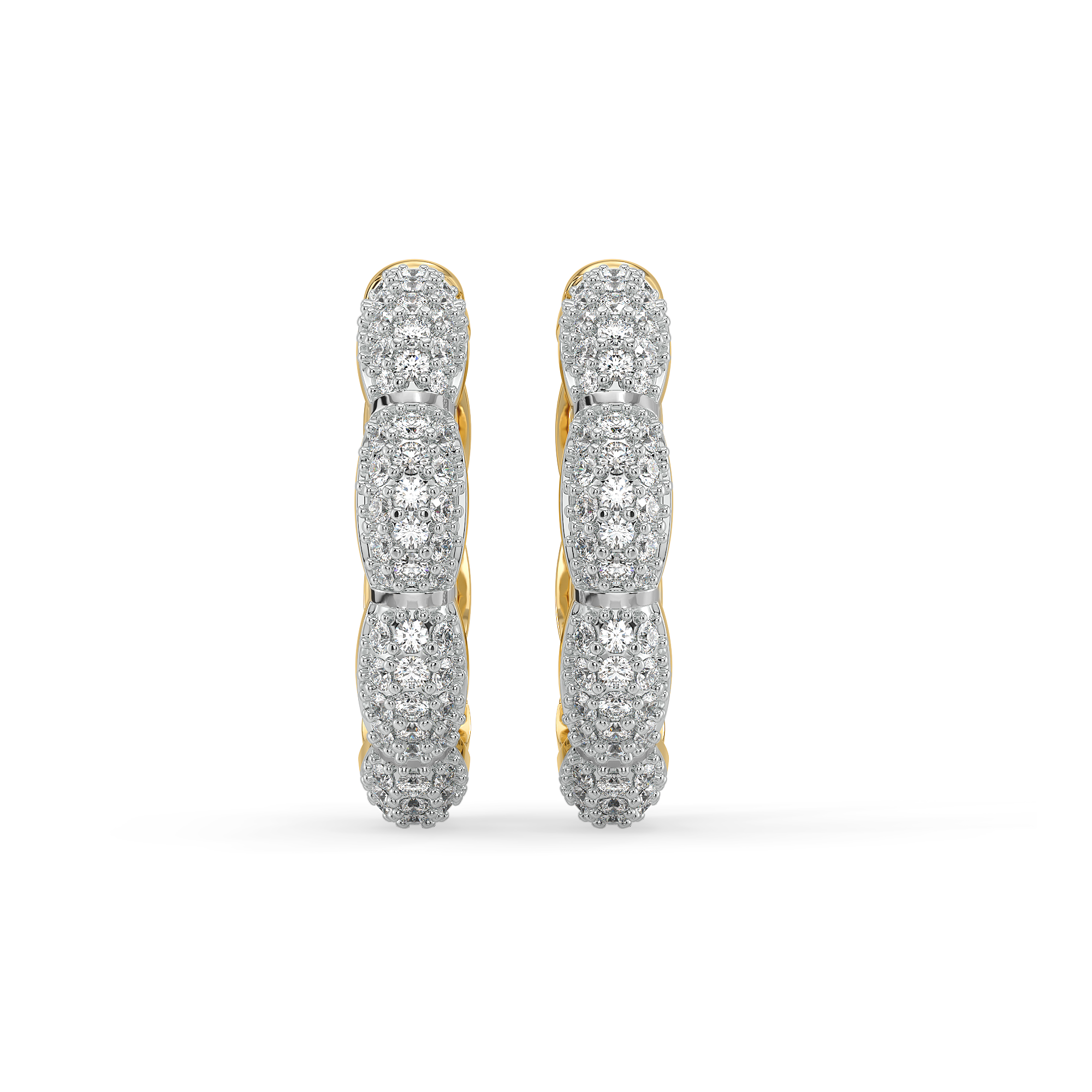 Flora Arc Huggies - Lab Diamond Earrings Secondary image