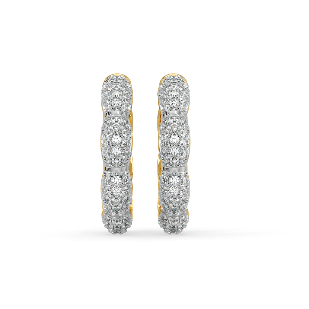 Flora Arc Huggies - Lab Diamond Earrings