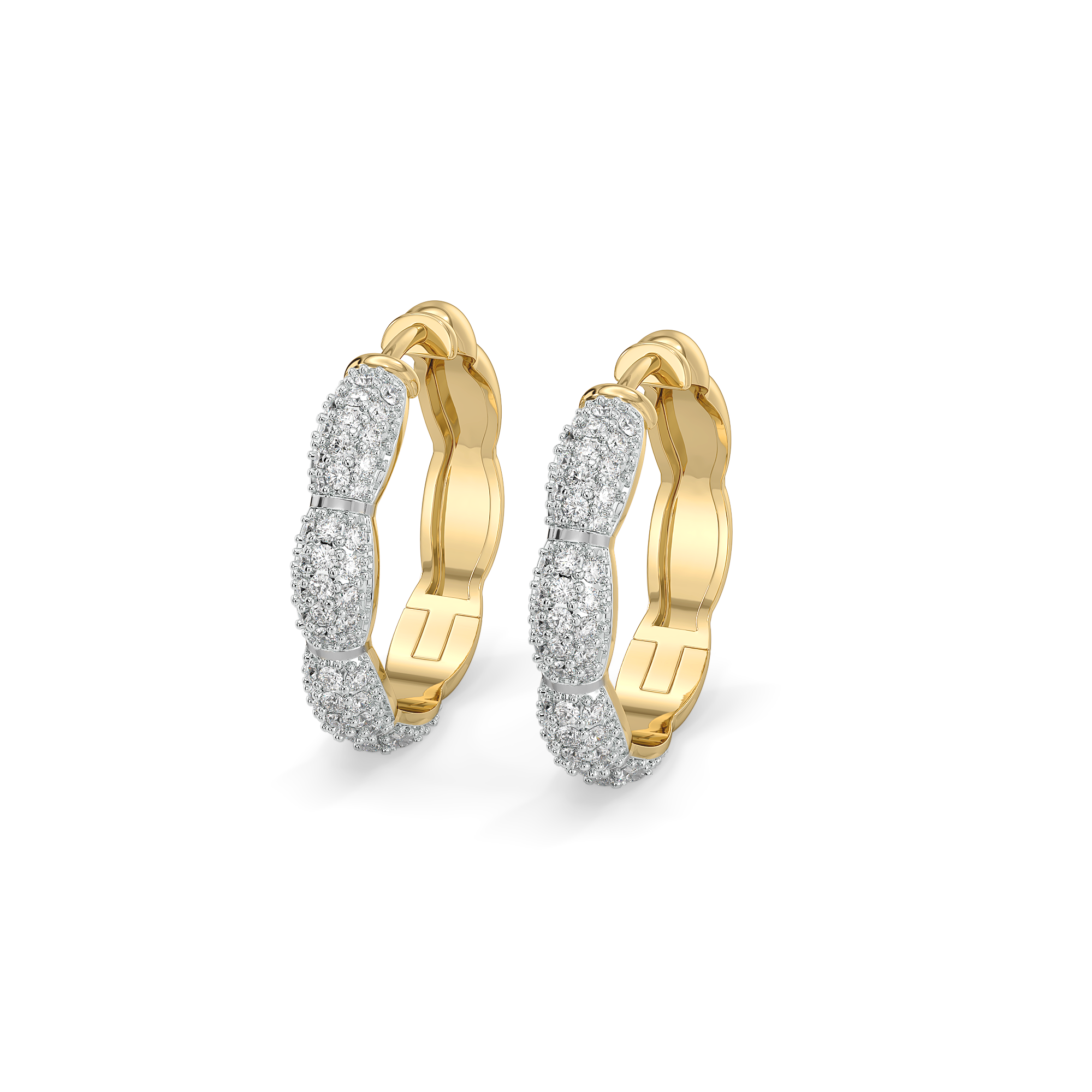 Flora Arc Huggies - Lab Diamond Earrings Main image