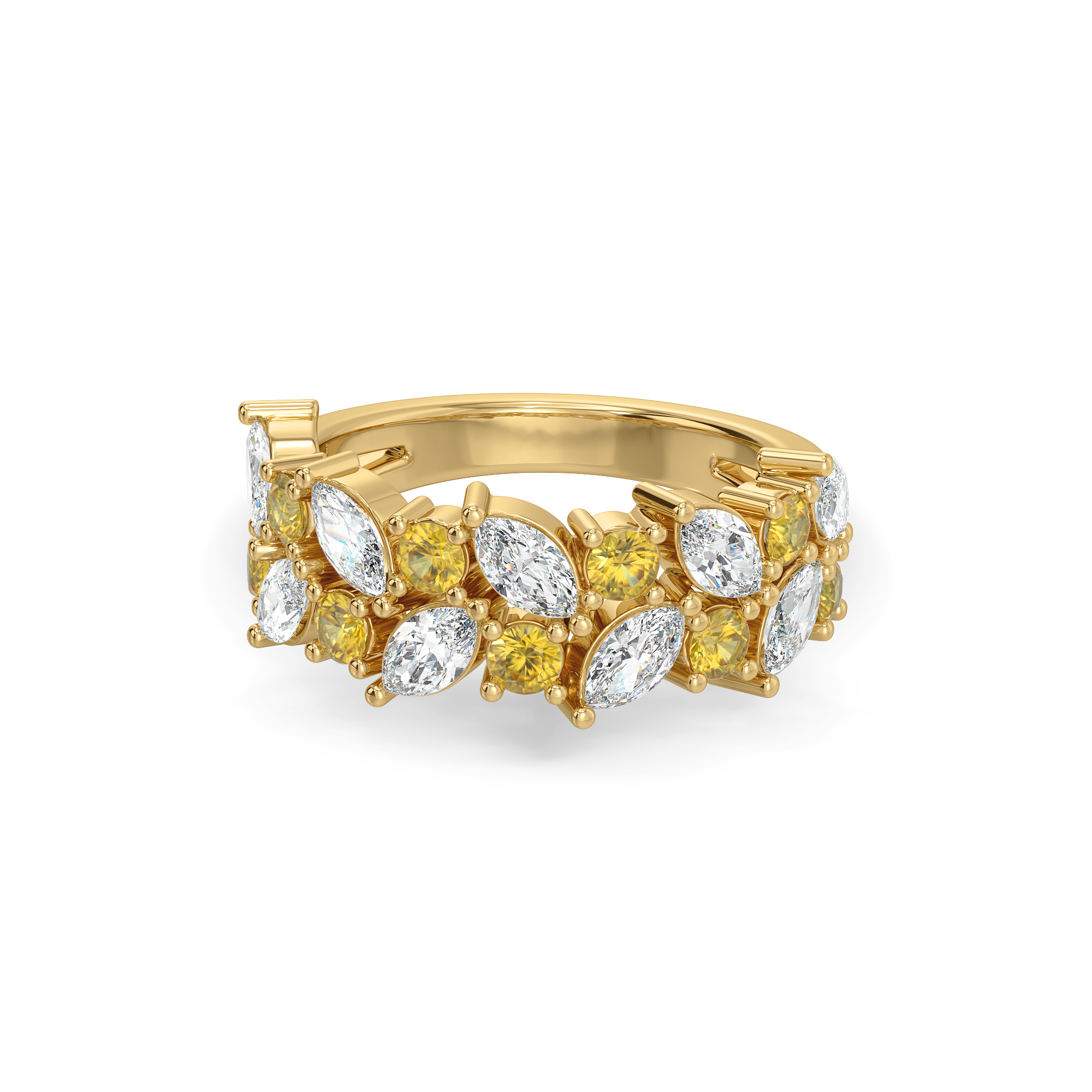 Citrine Petals - Lab Diamond Eternity Ring Secondary image