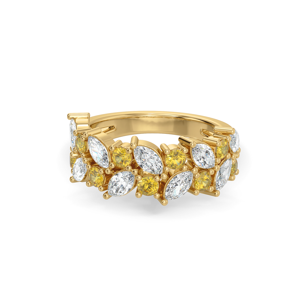 Citrine Petals - Lab Diamond Eternity Ring
