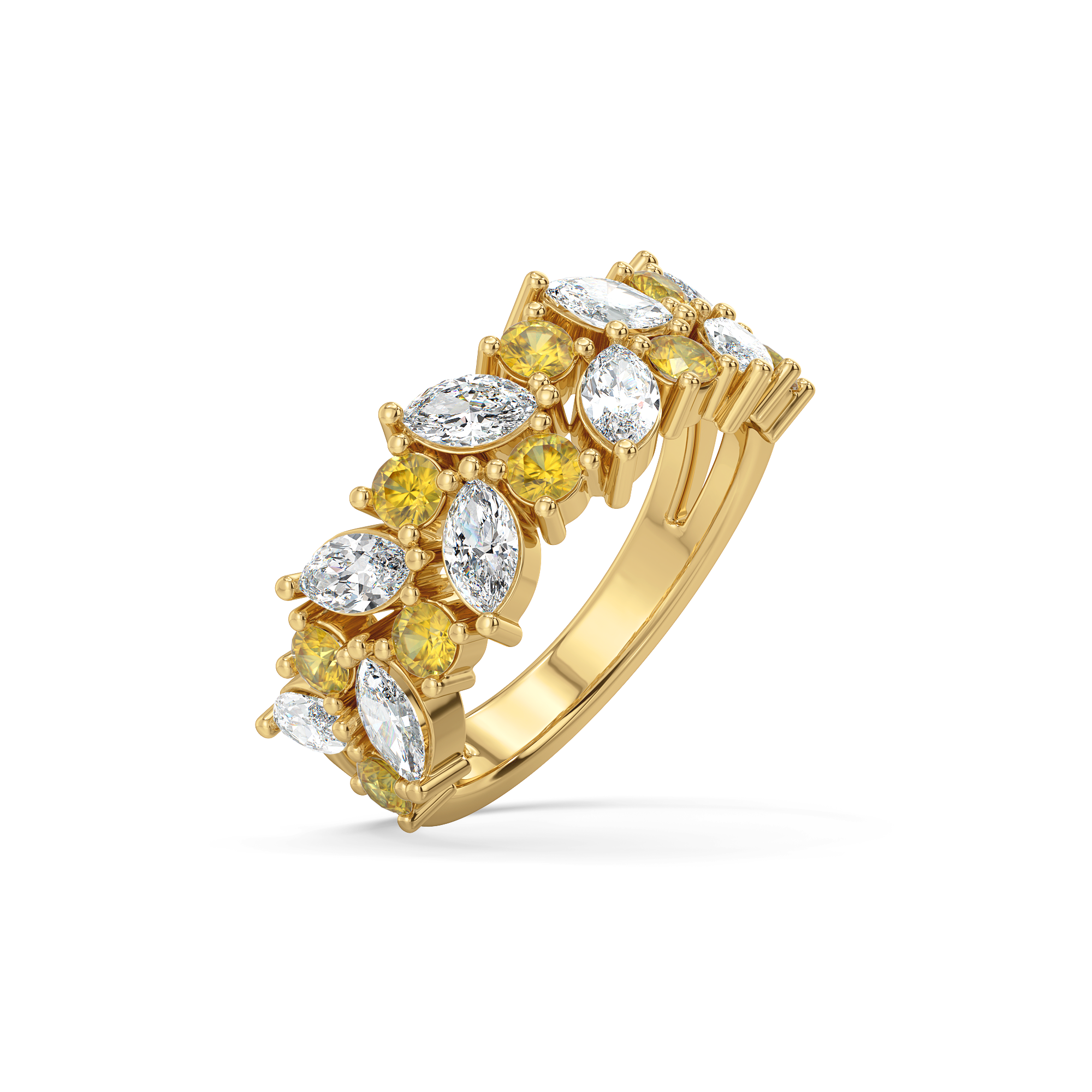 Citrine Petals - Lab Diamond Eternity Ring Main image