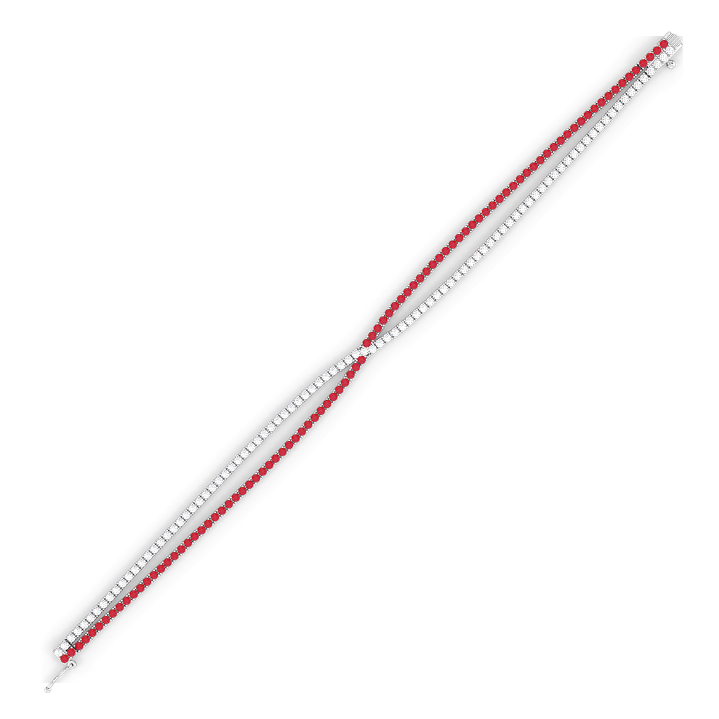 Scarlet Whisper - Lab Diamond Tennis Bracelet