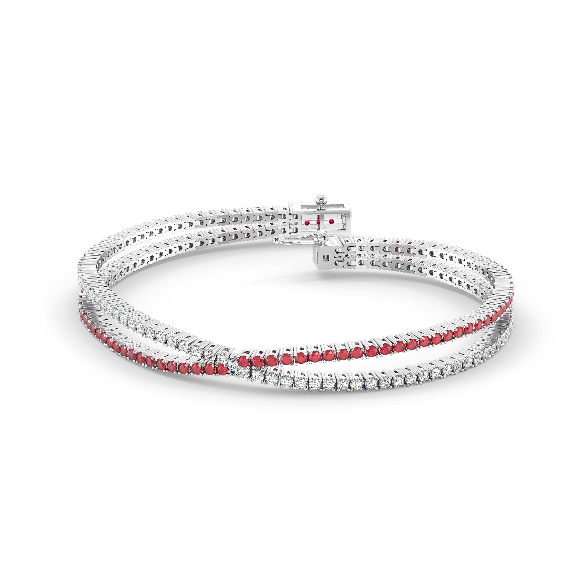 Scarlet Whisper - Lab Diamond Tennis Bracelet Secondary image