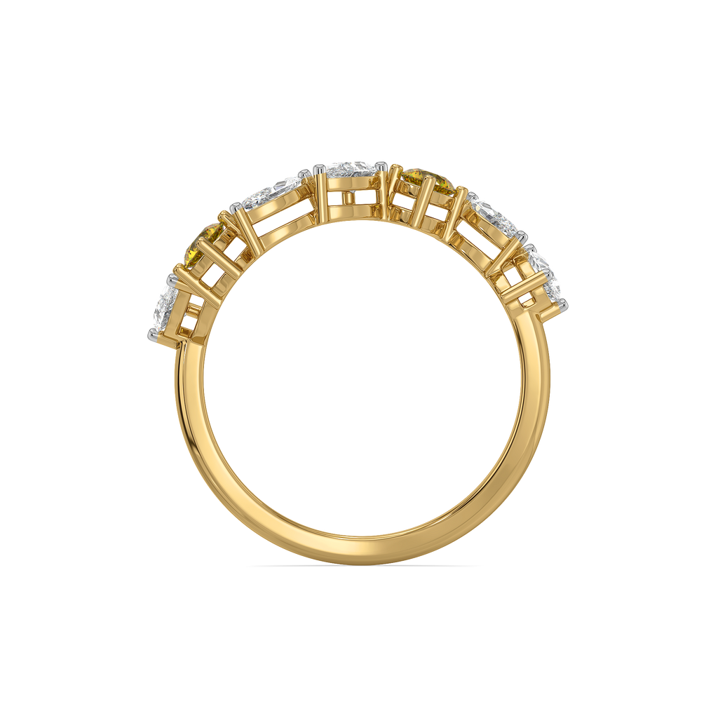 Honeyline - Lab Diamond and Citrine Eternity Ring