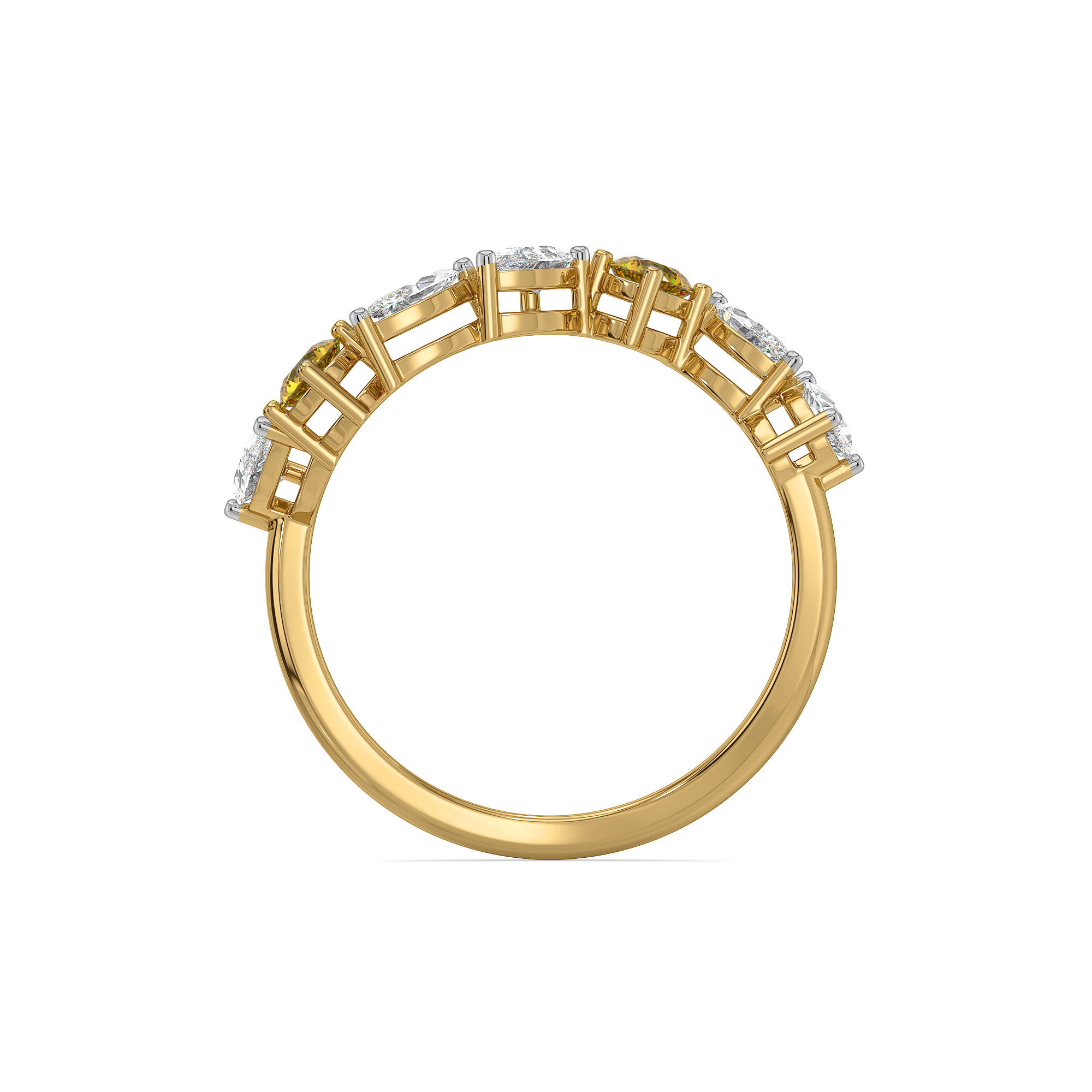 Honeyline - Lab Diamond and Citrine Eternity Ring