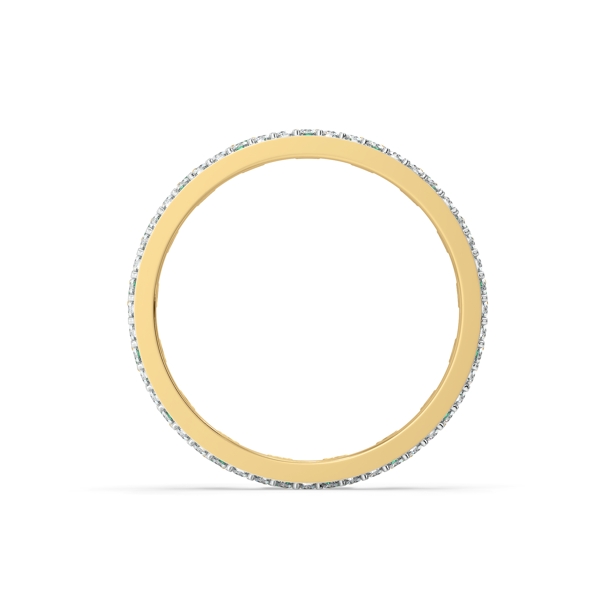 Green Glow - Lab Diamond and Emerald Eternity Ring