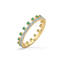 Green Glow - Lab Diamond and Emerald Eternity Ring