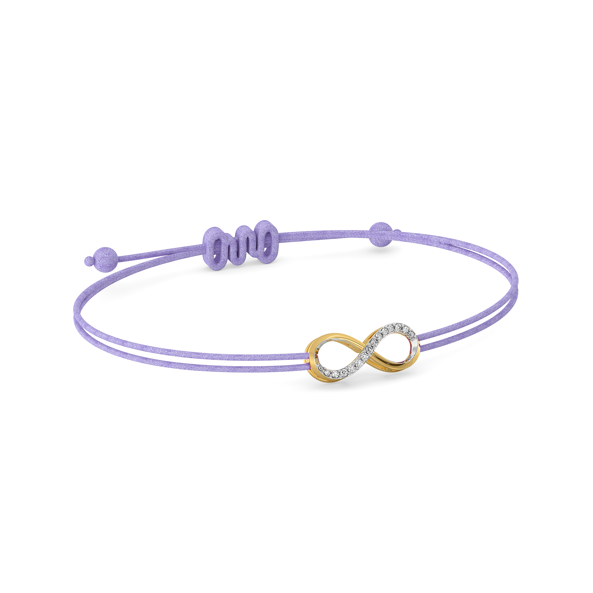 Tie of Infinity – Lab Diamond BFF Bracelet Secondary image